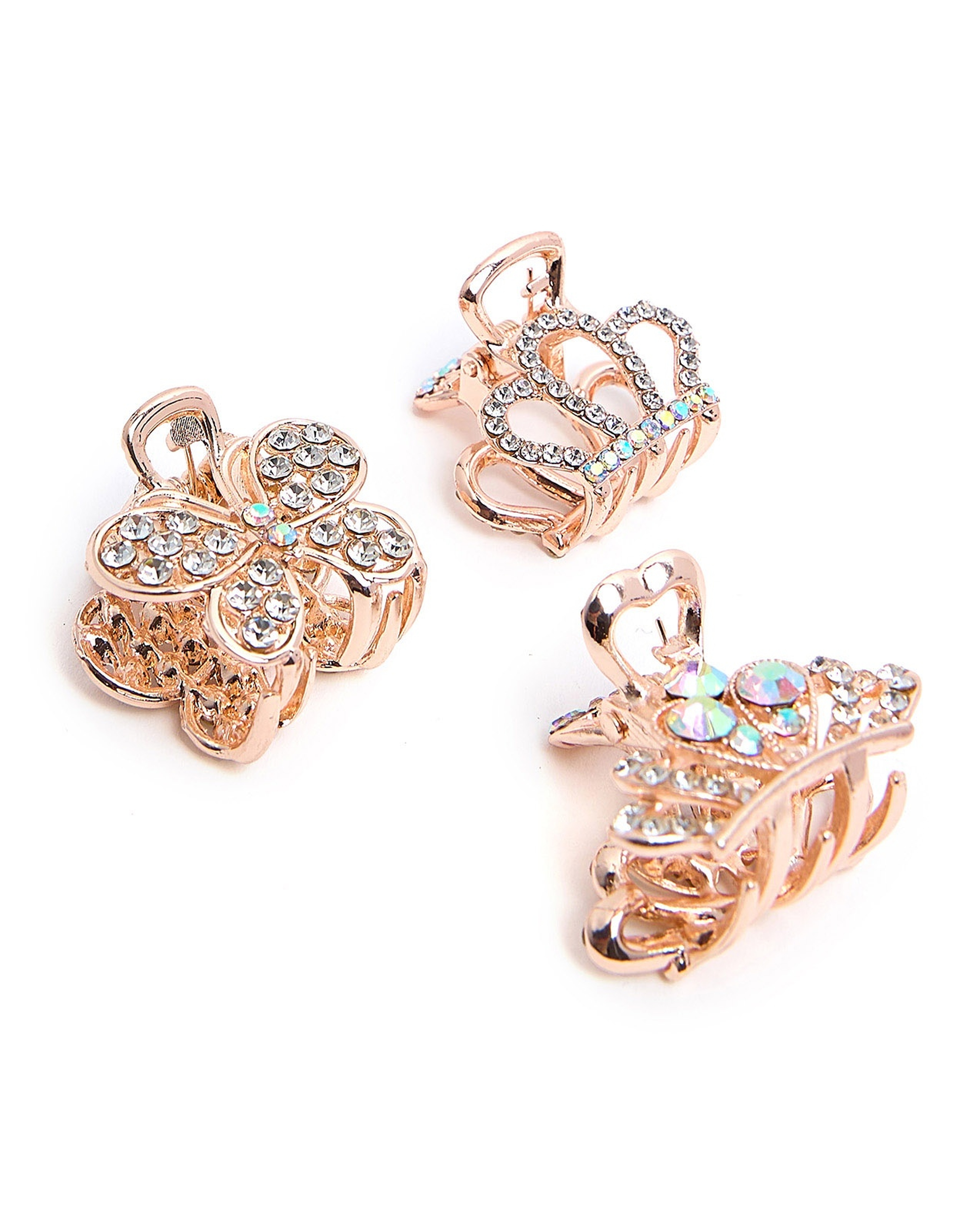 مشابك شعر مزخرفة - 3 قطع