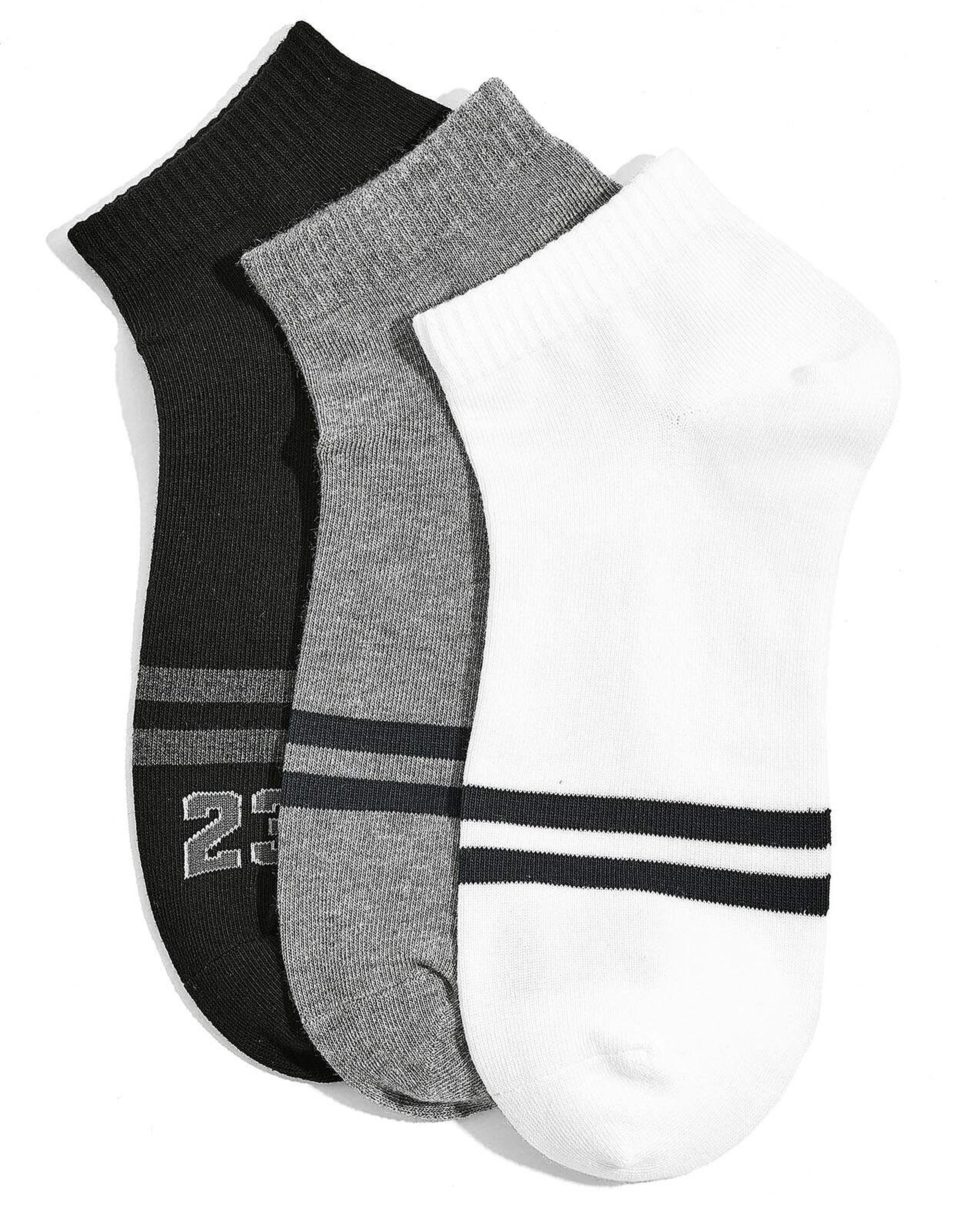 Pack of 3 Printed Ankle Socks