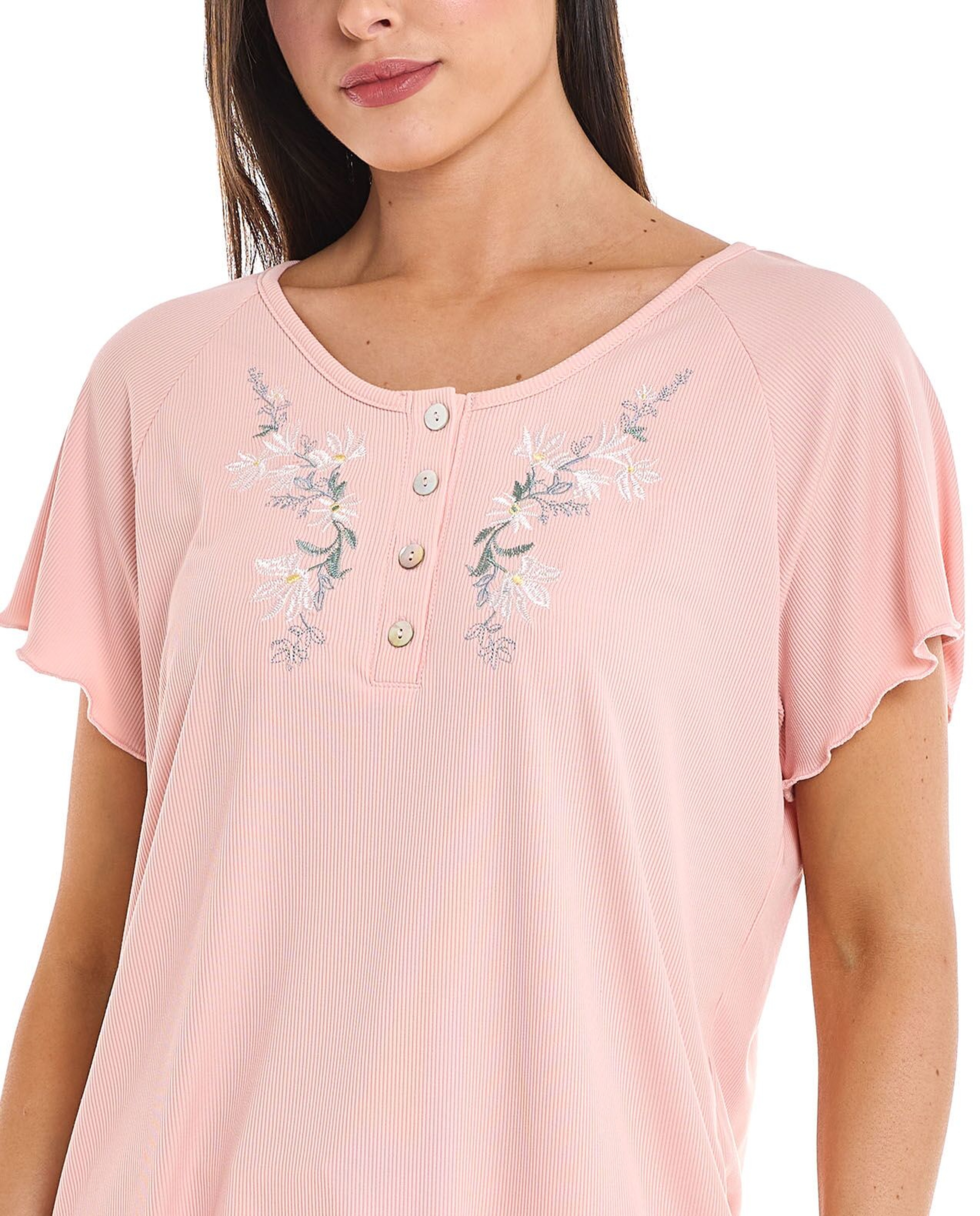 Embroidered Pyjama Set