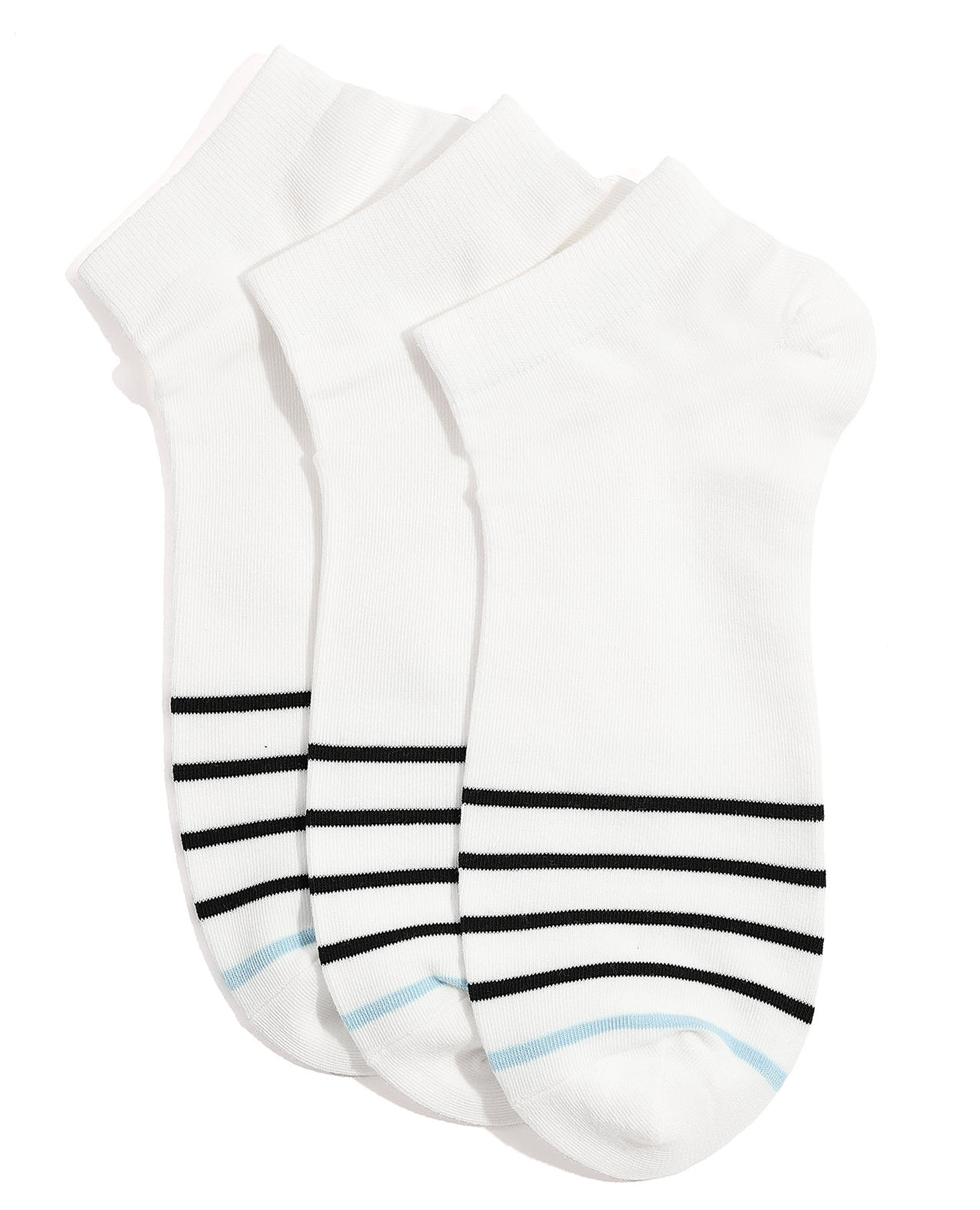Pack of 3 Striped Ankle Socks