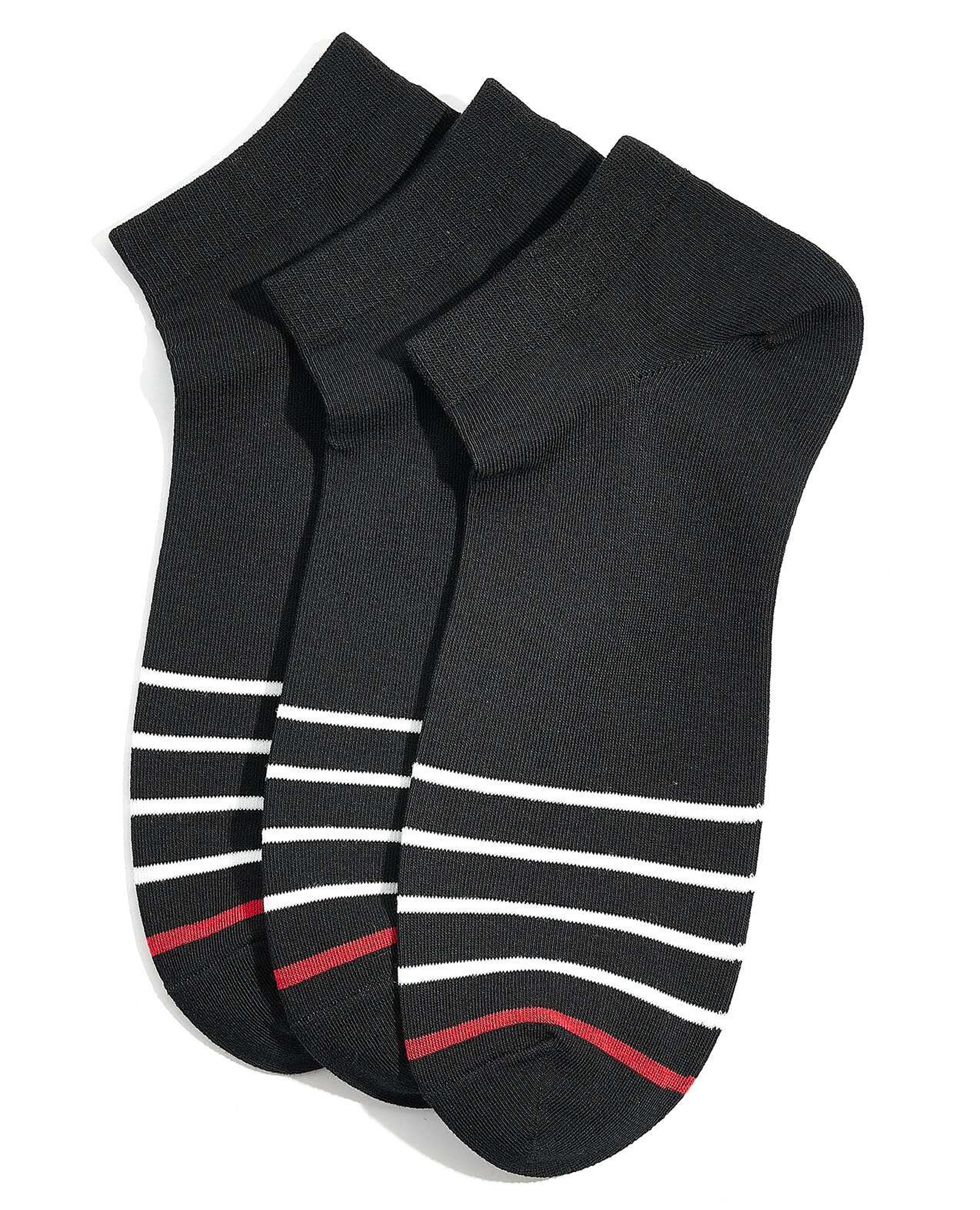 Pack of 3 Striped Ankle Socks