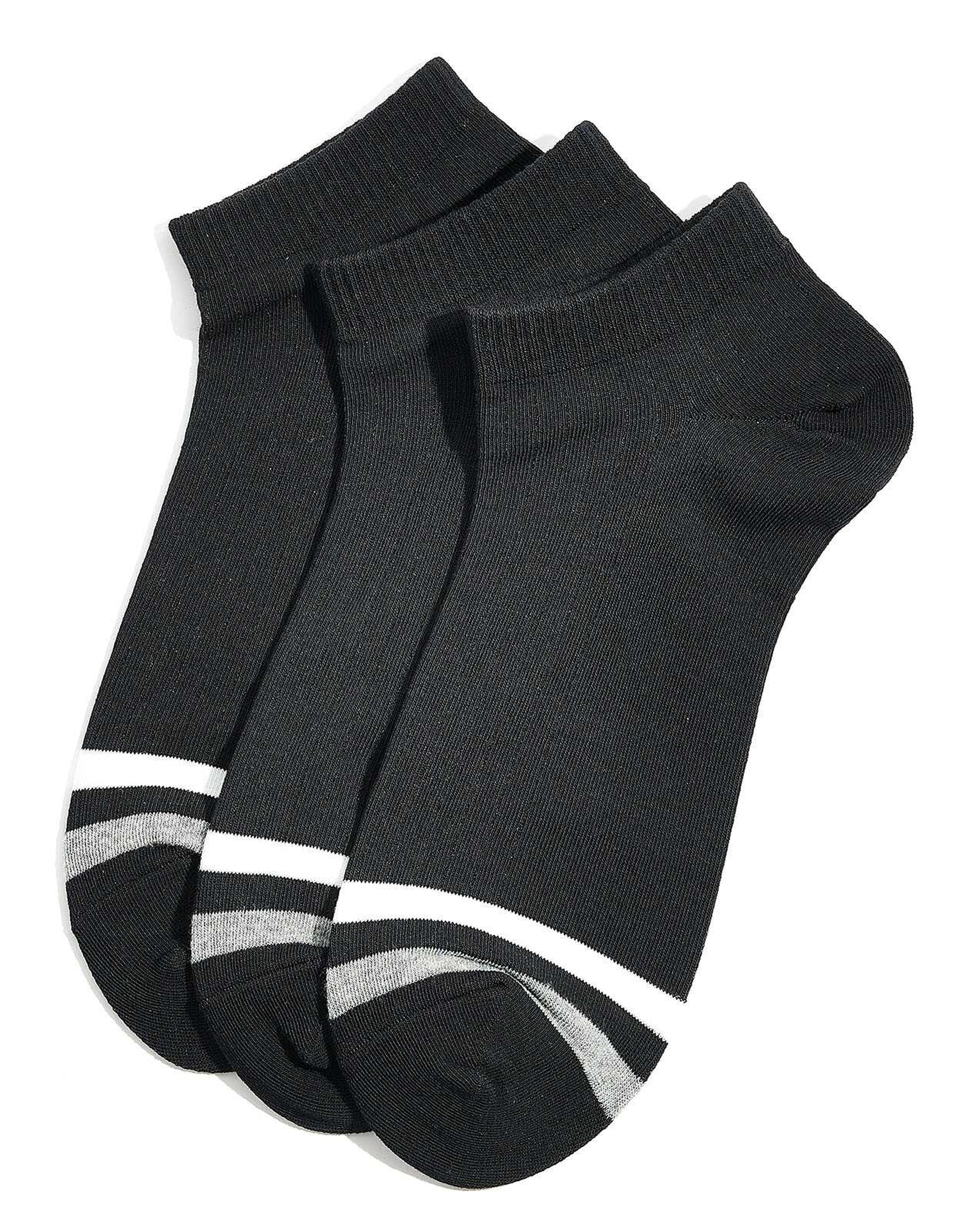 Pack of 3 Striped Ankle Socks