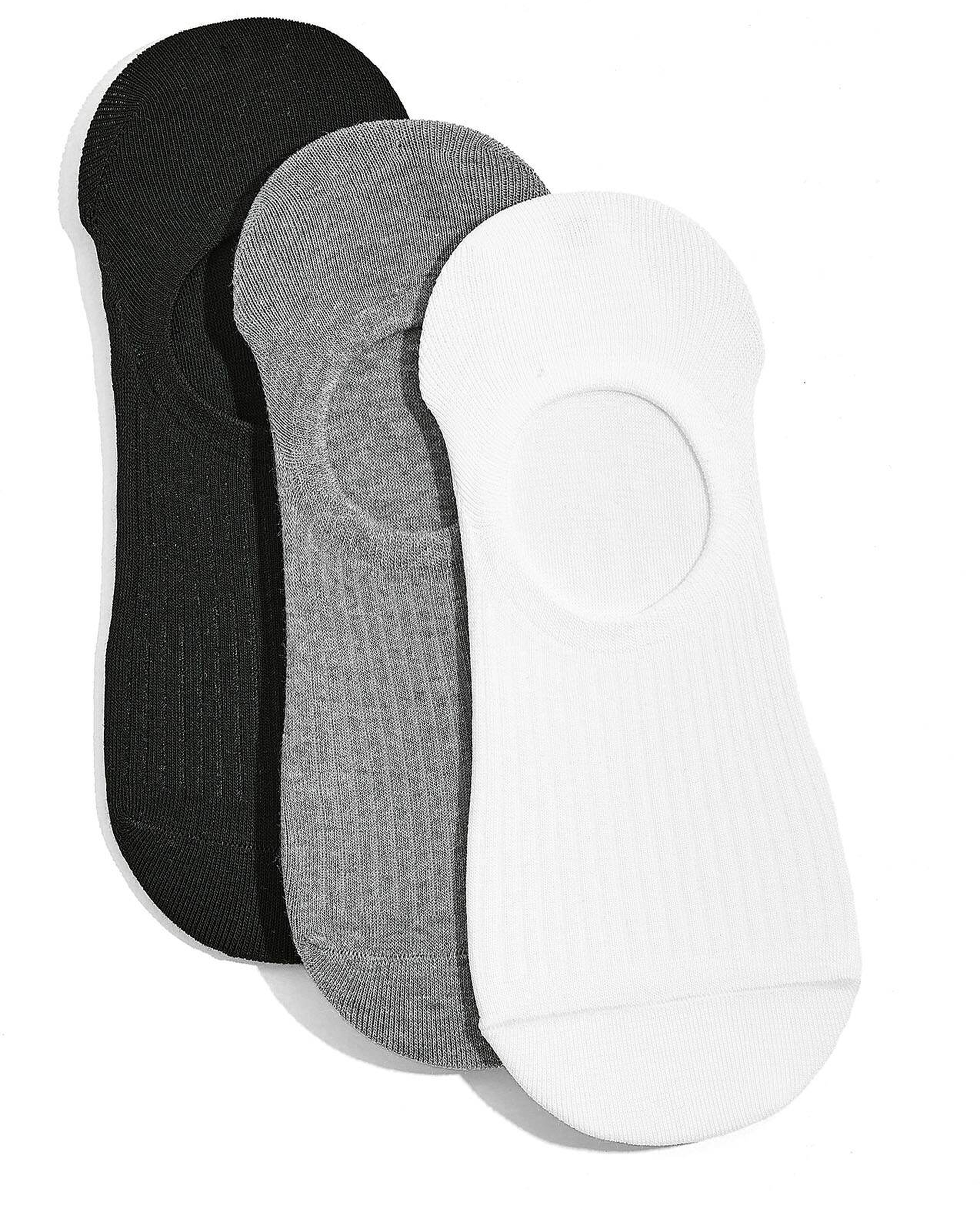 Pack of 3 Solid No Show Socks