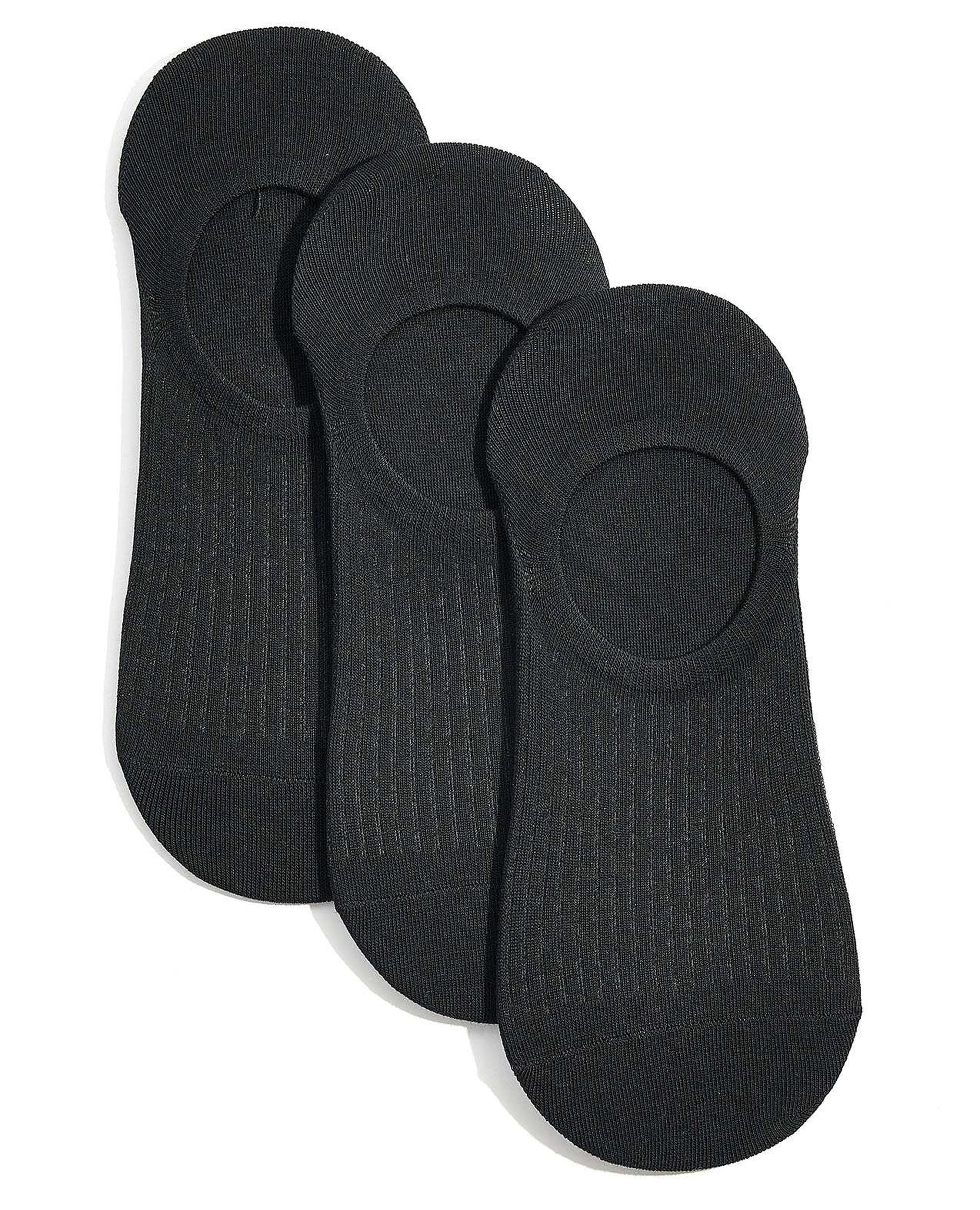 Pack of 3 Solid No Show Socks