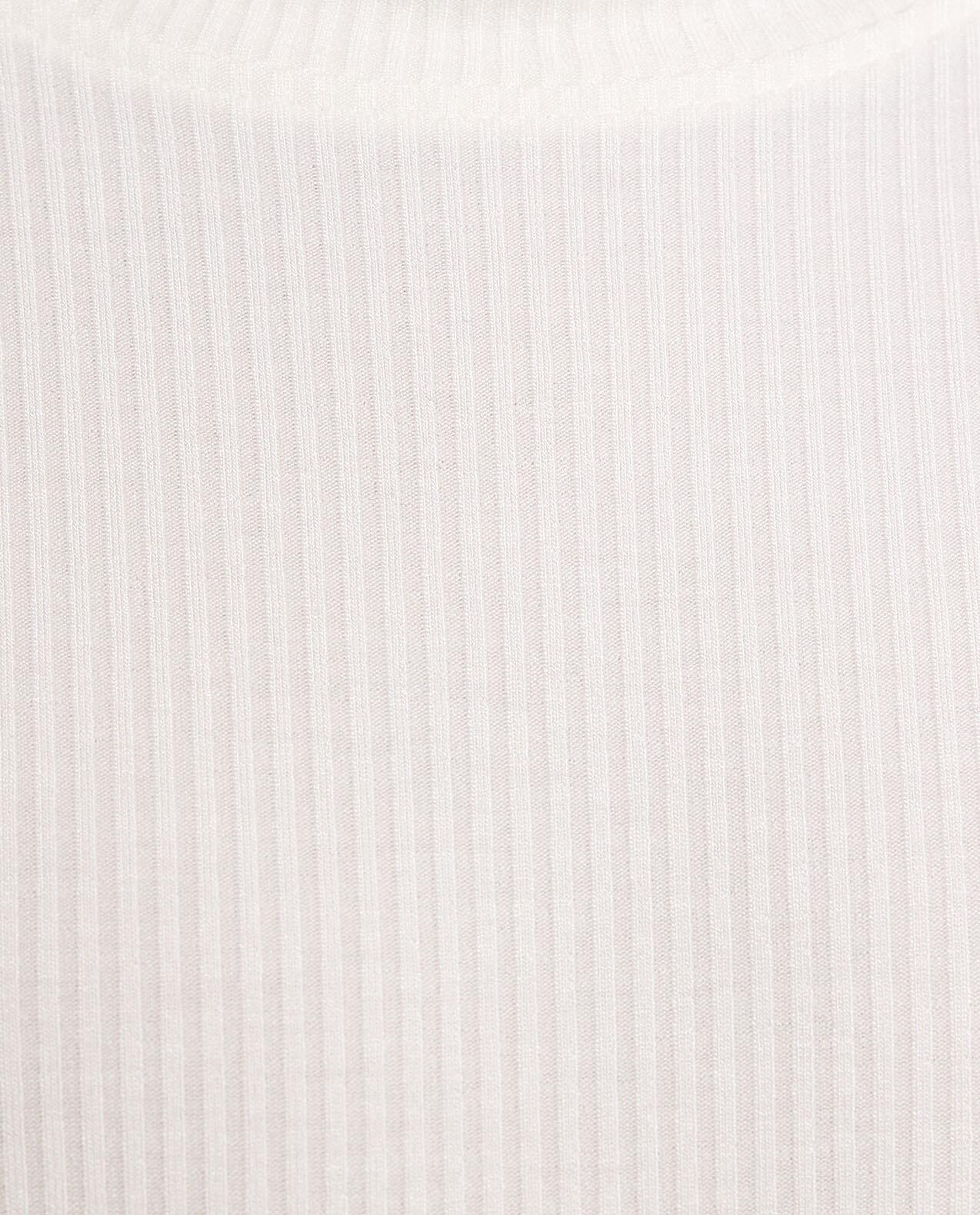 Ribbed Top With Mock Neck And Short Sleeves