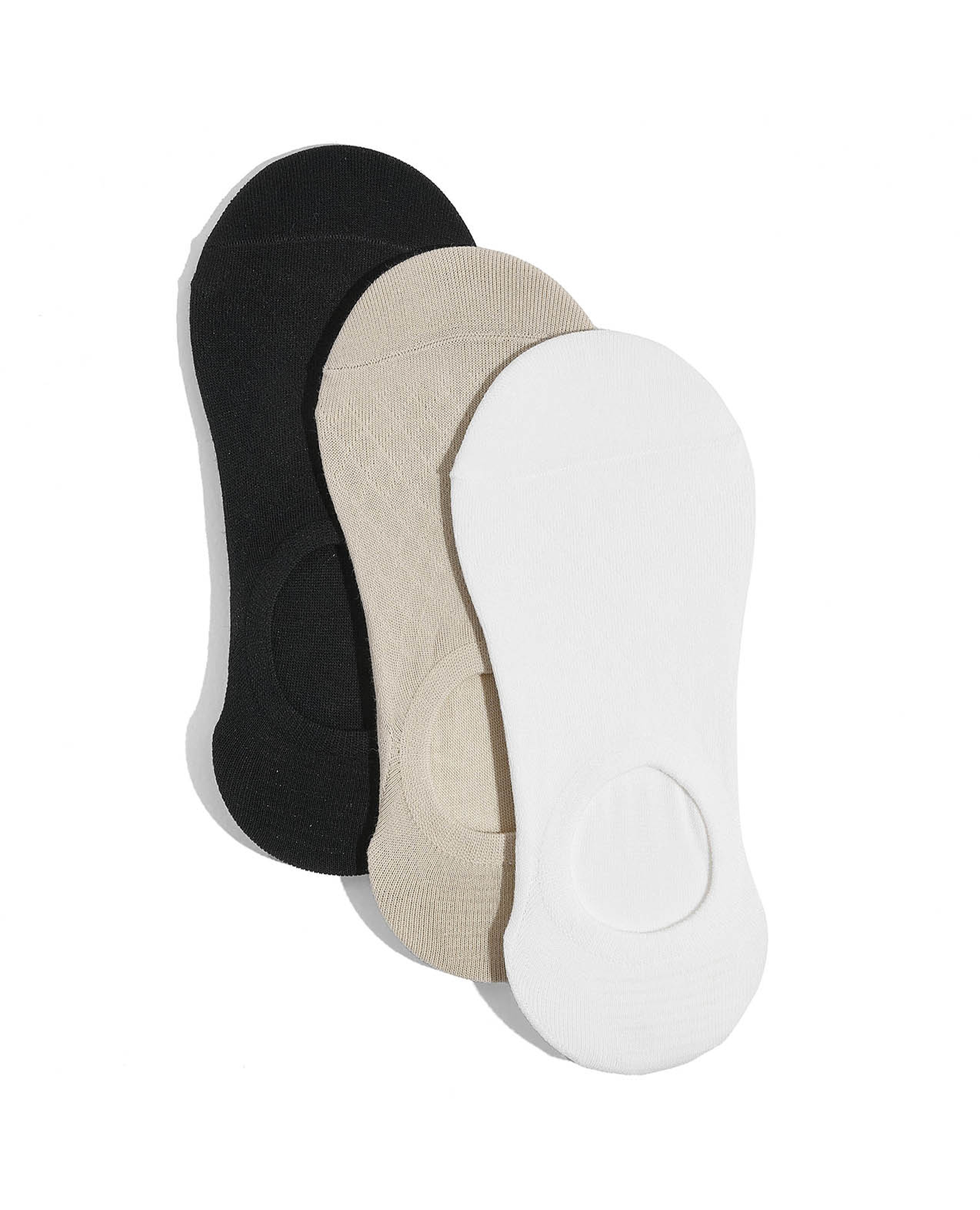Pack of 3 Solid No Show Socks
