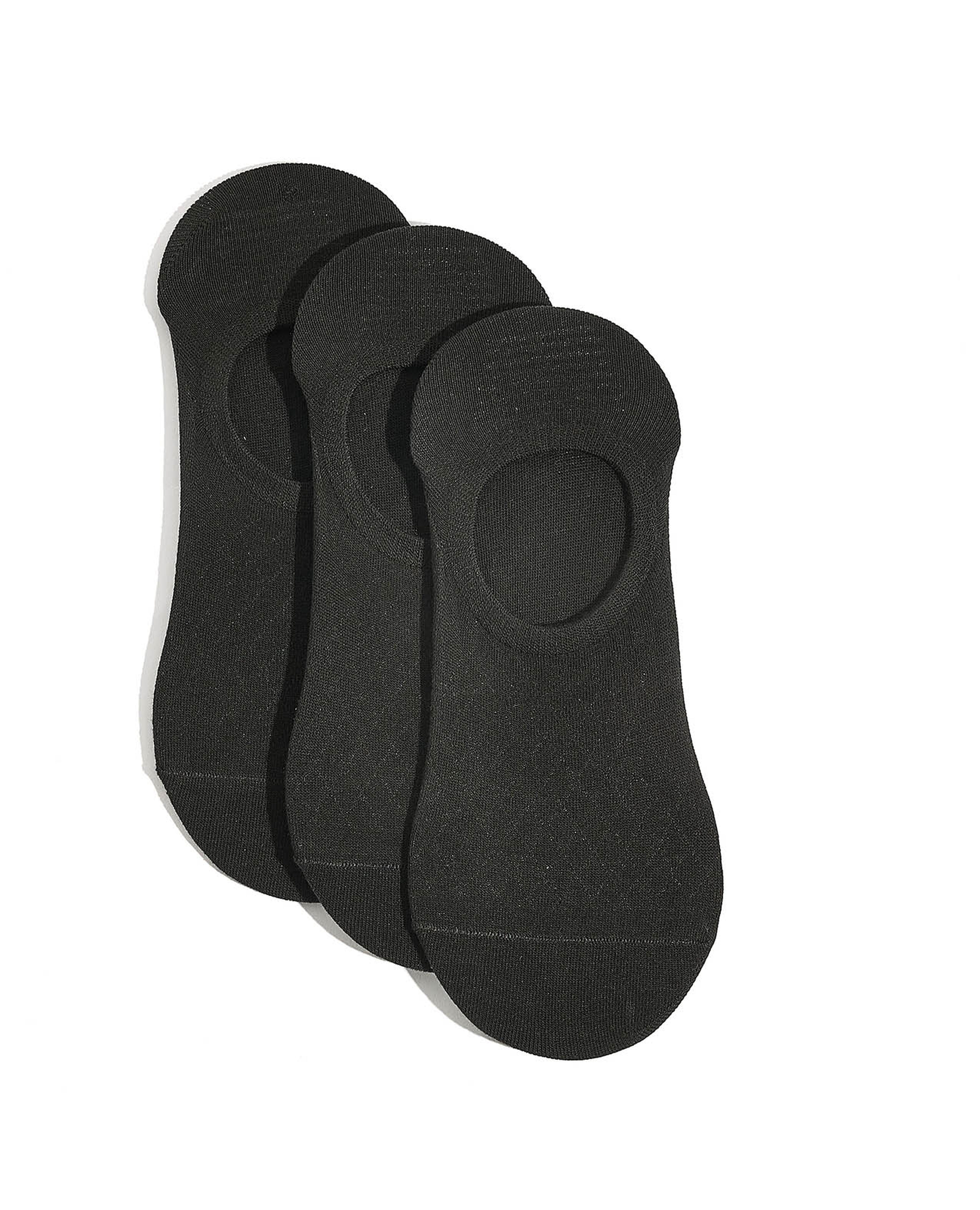 Pack of 3 Solid No Show Socks