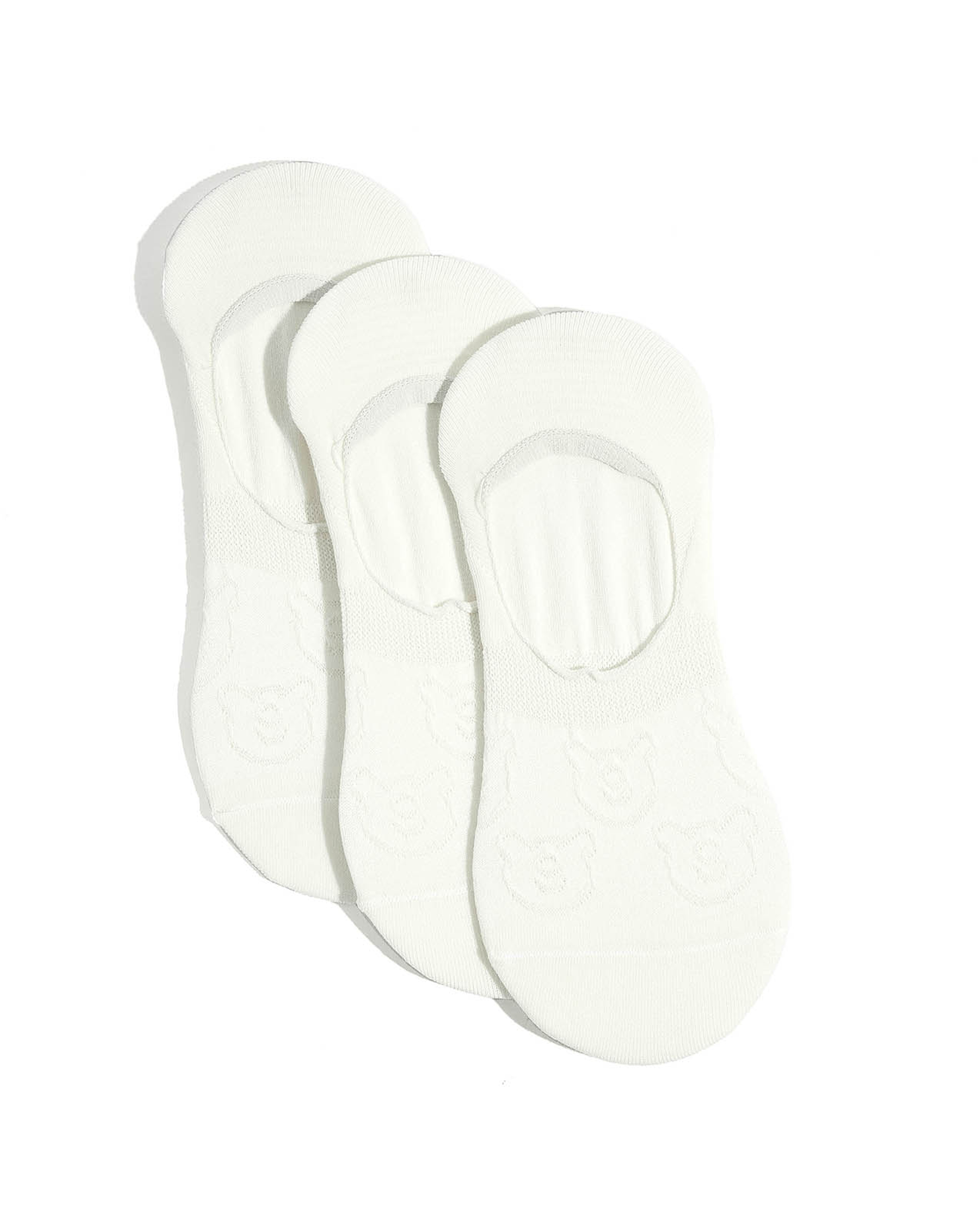 Pack of 3 Textured No Show Socks