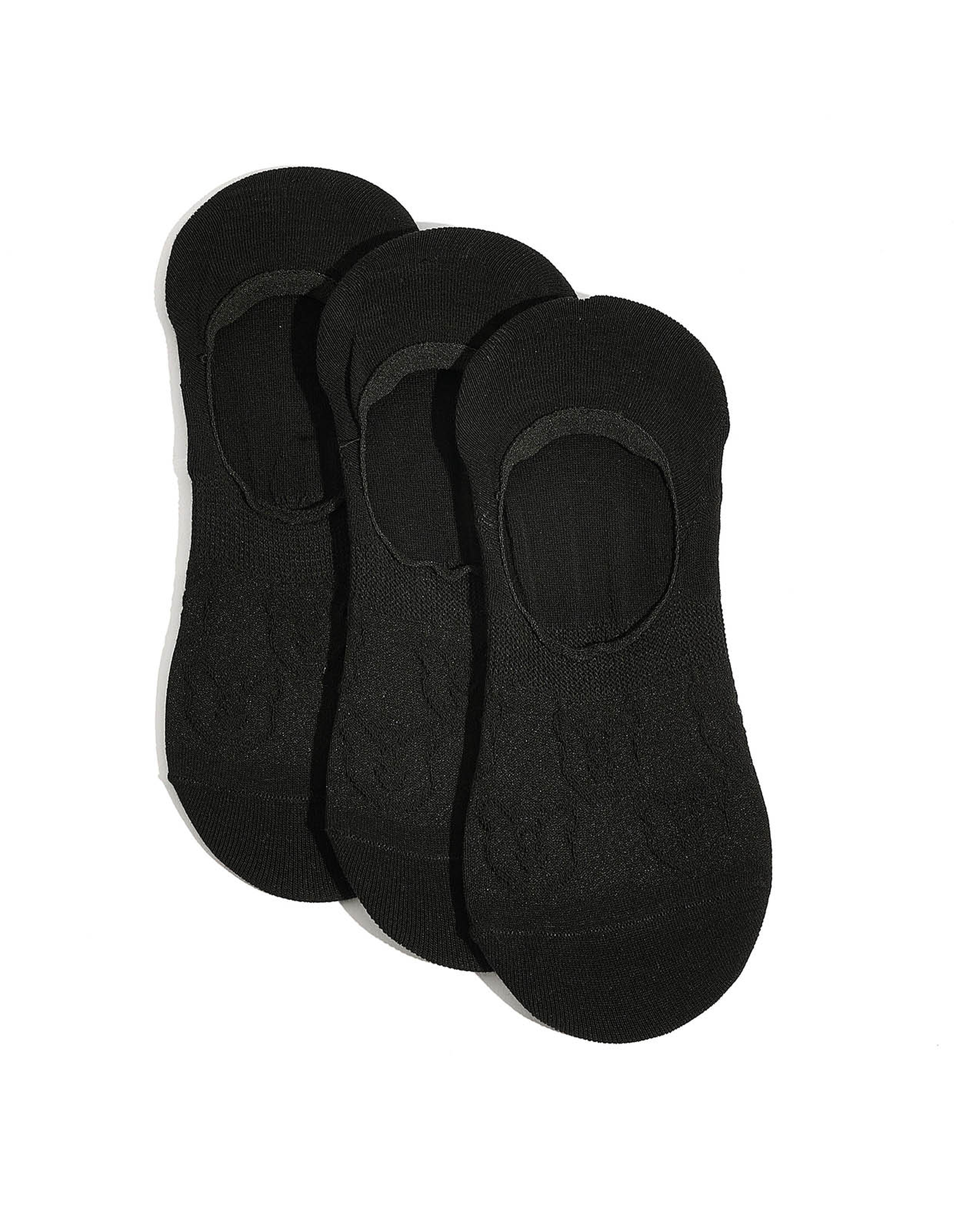 Pack of 3 Solid No Show Socks