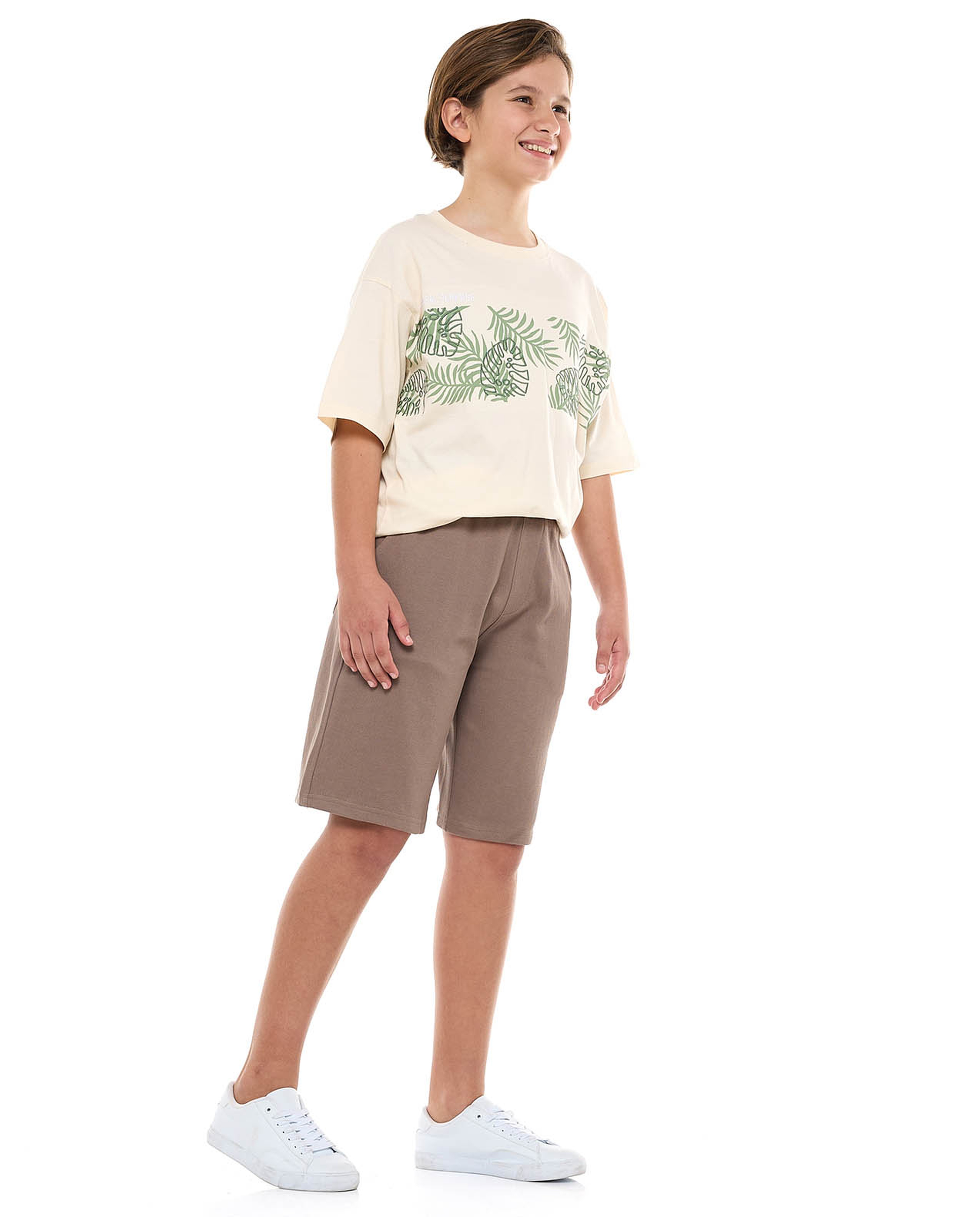 Textured Shorts with Drawstring Wait