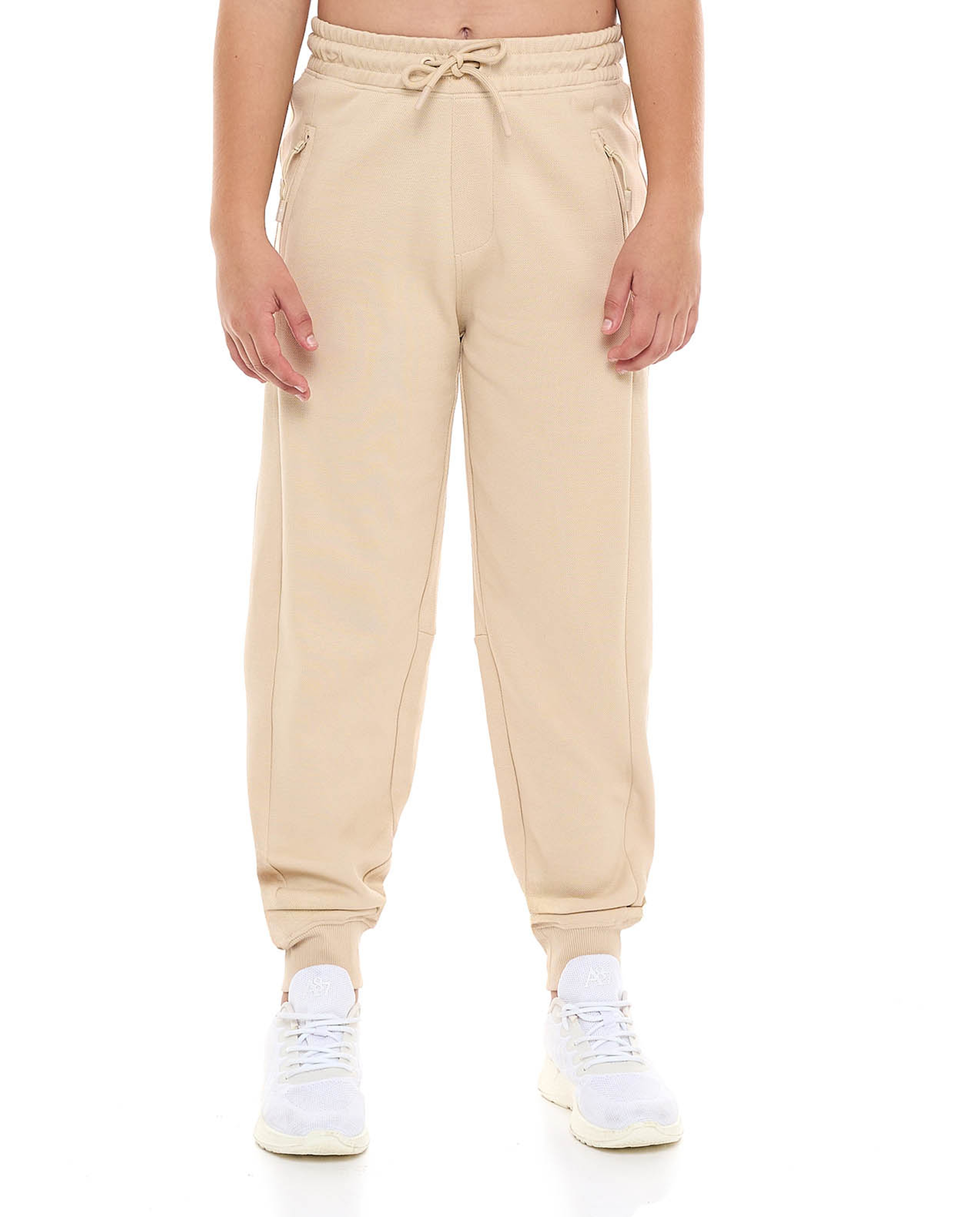 Textured Joggers with Drawstring Waist