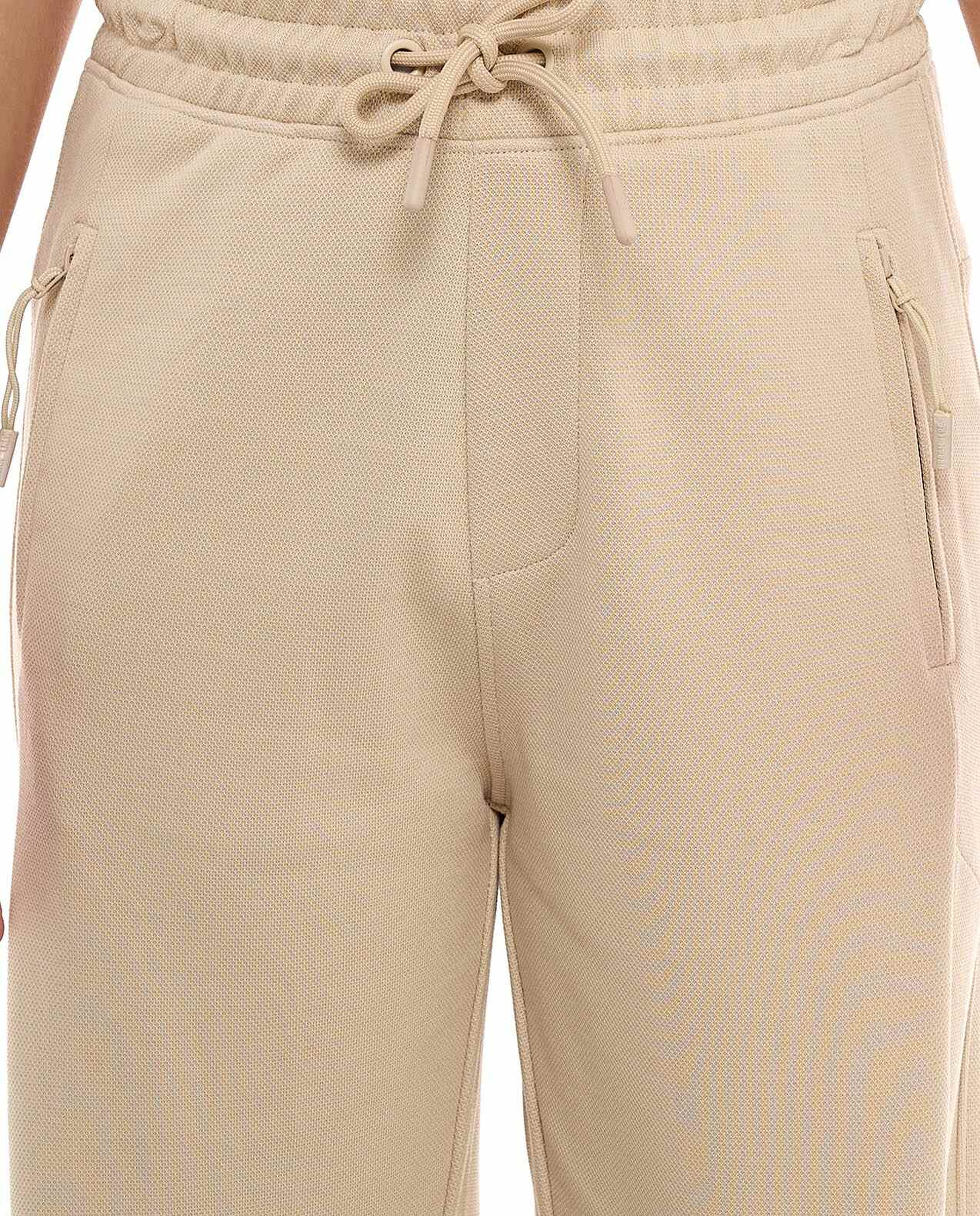 Textured Joggers with Drawstring Waist