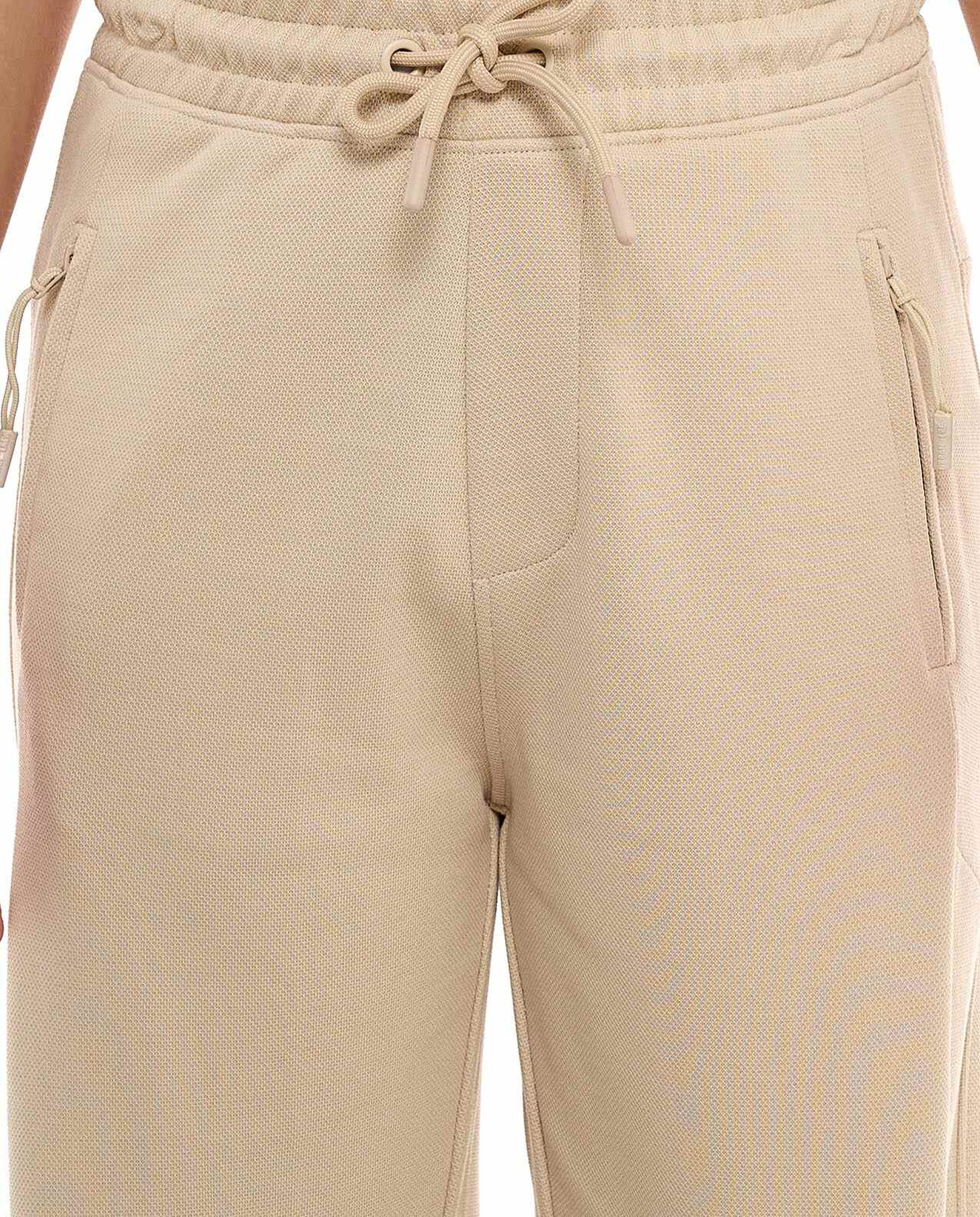 Textured Joggers with Drawstring Waist