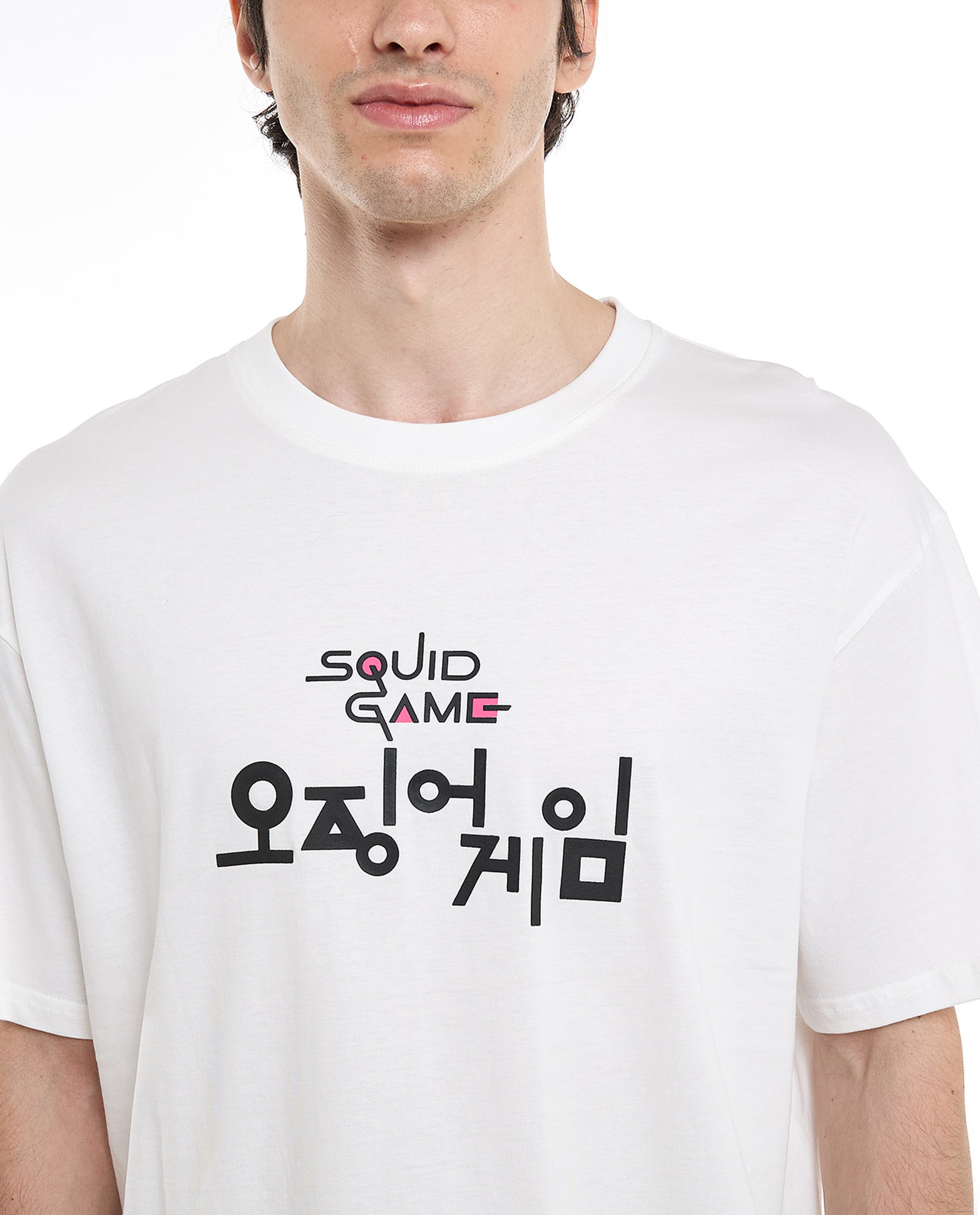 Squid Game Theme T-Shirt with Crew Neck and Short Sleeves