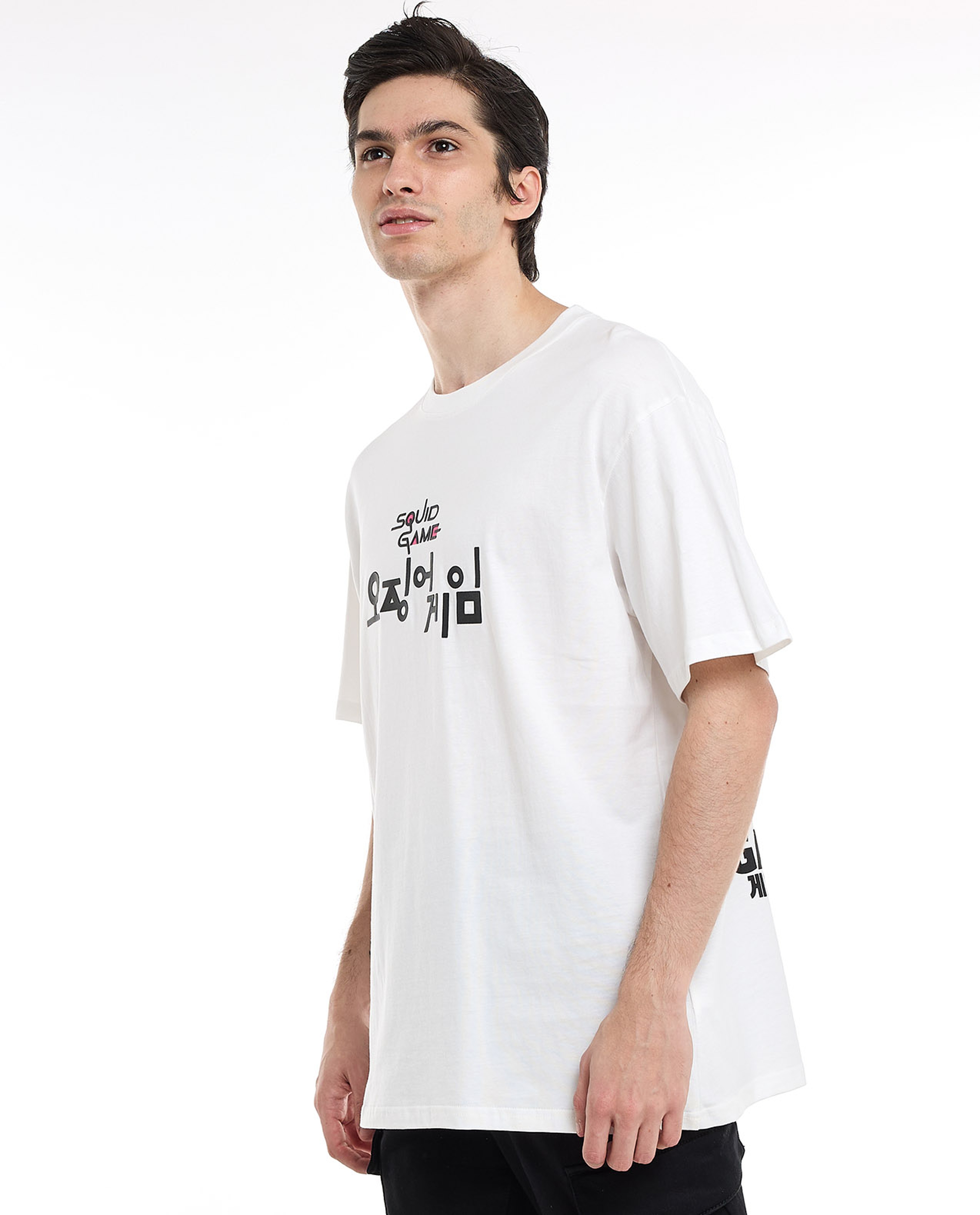 Squid Game Theme T-Shirt with Crew Neck and Short Sleeves