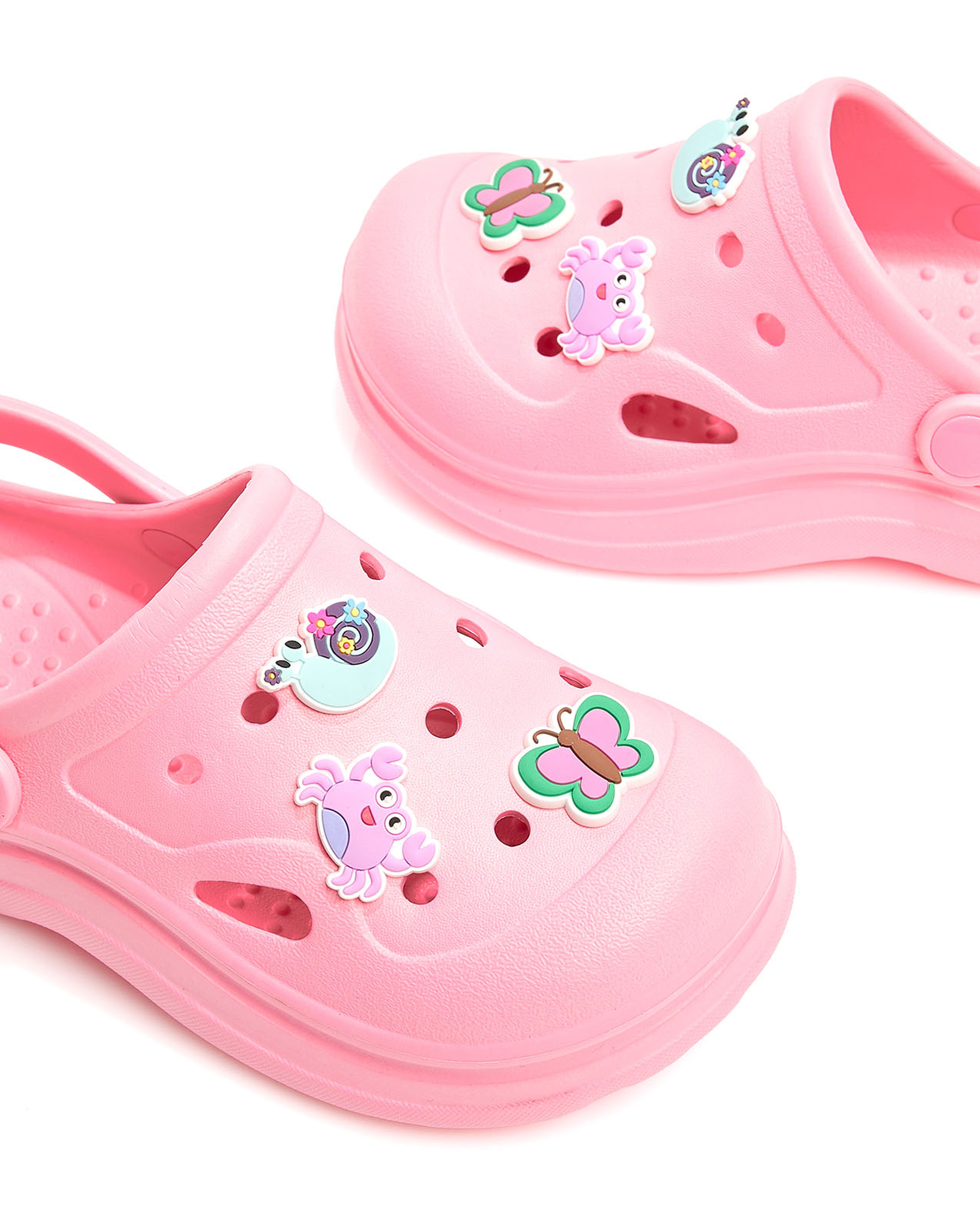 Charm Detail Slingback Clogs