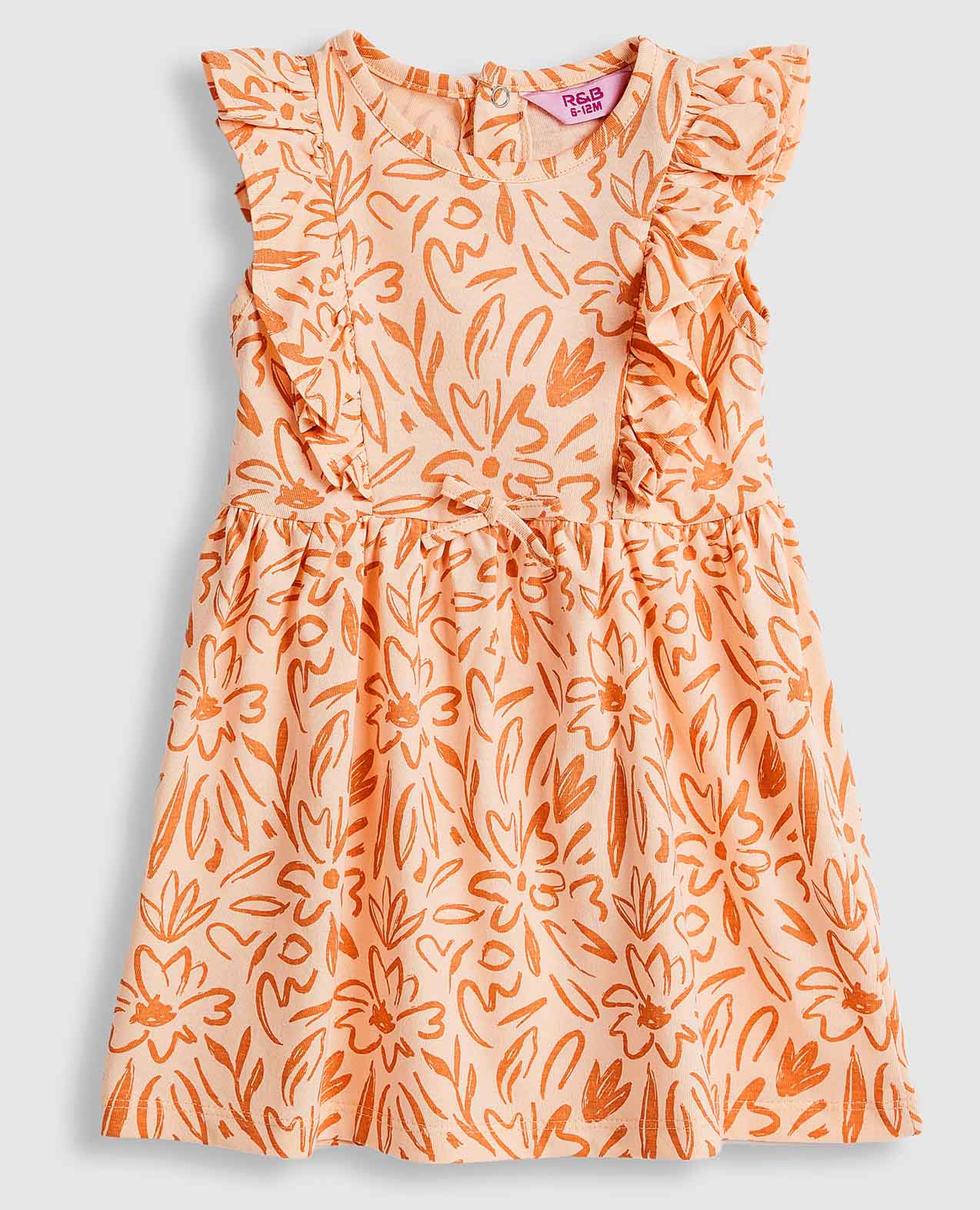 فستان بدون أكمام بطبعة