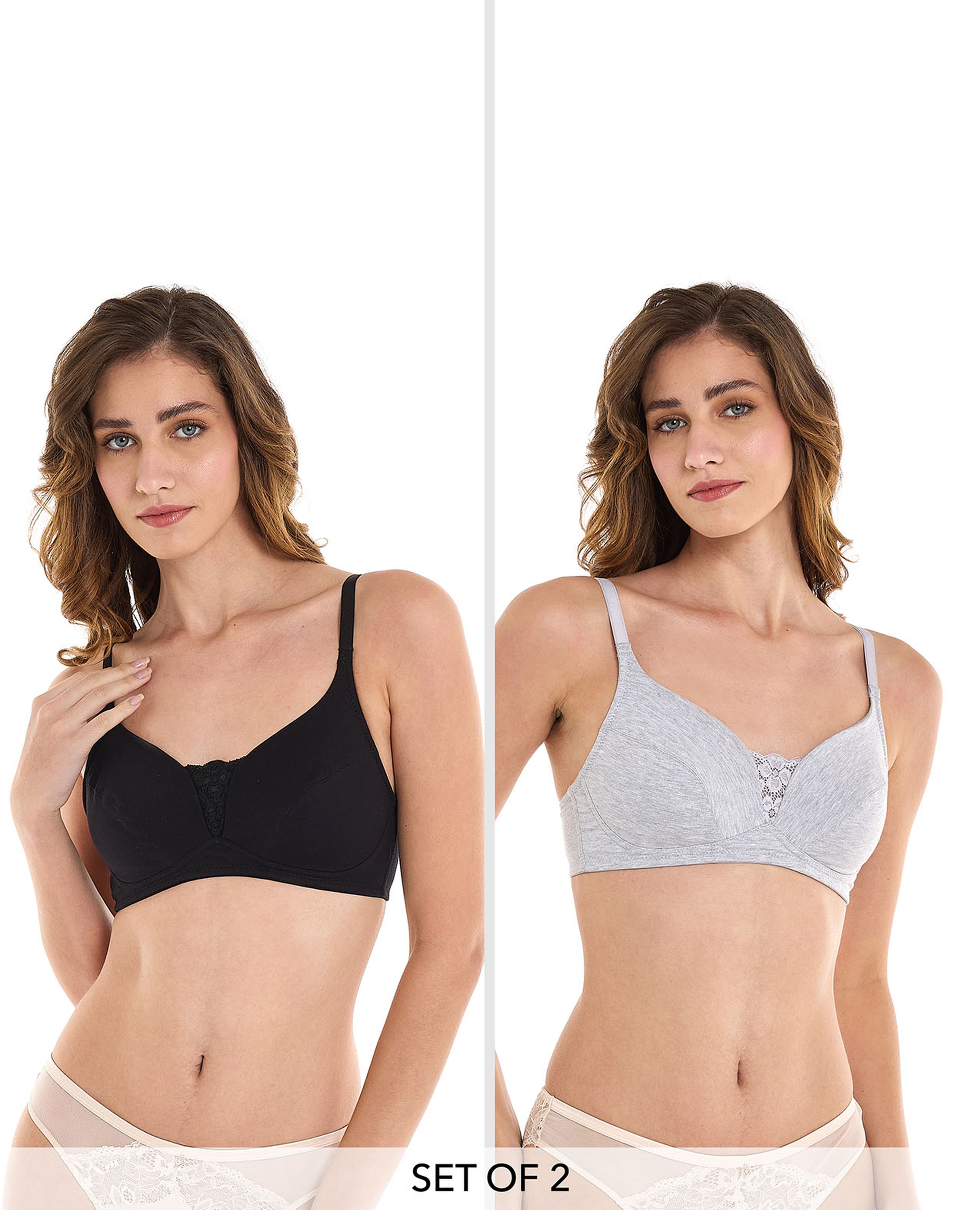 2 Pack Moulded Cup Bras