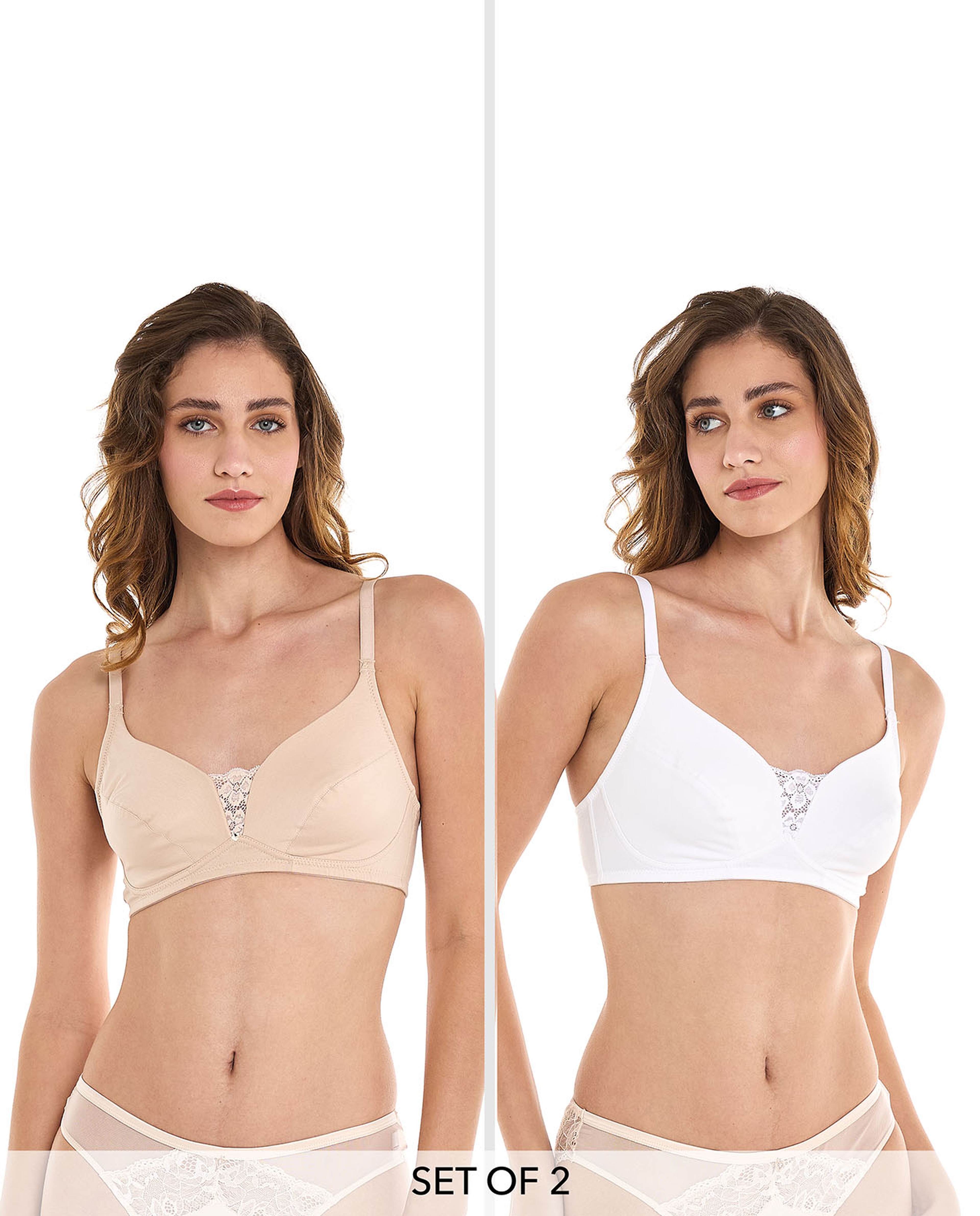 2 Pack Moulded Cup Bras