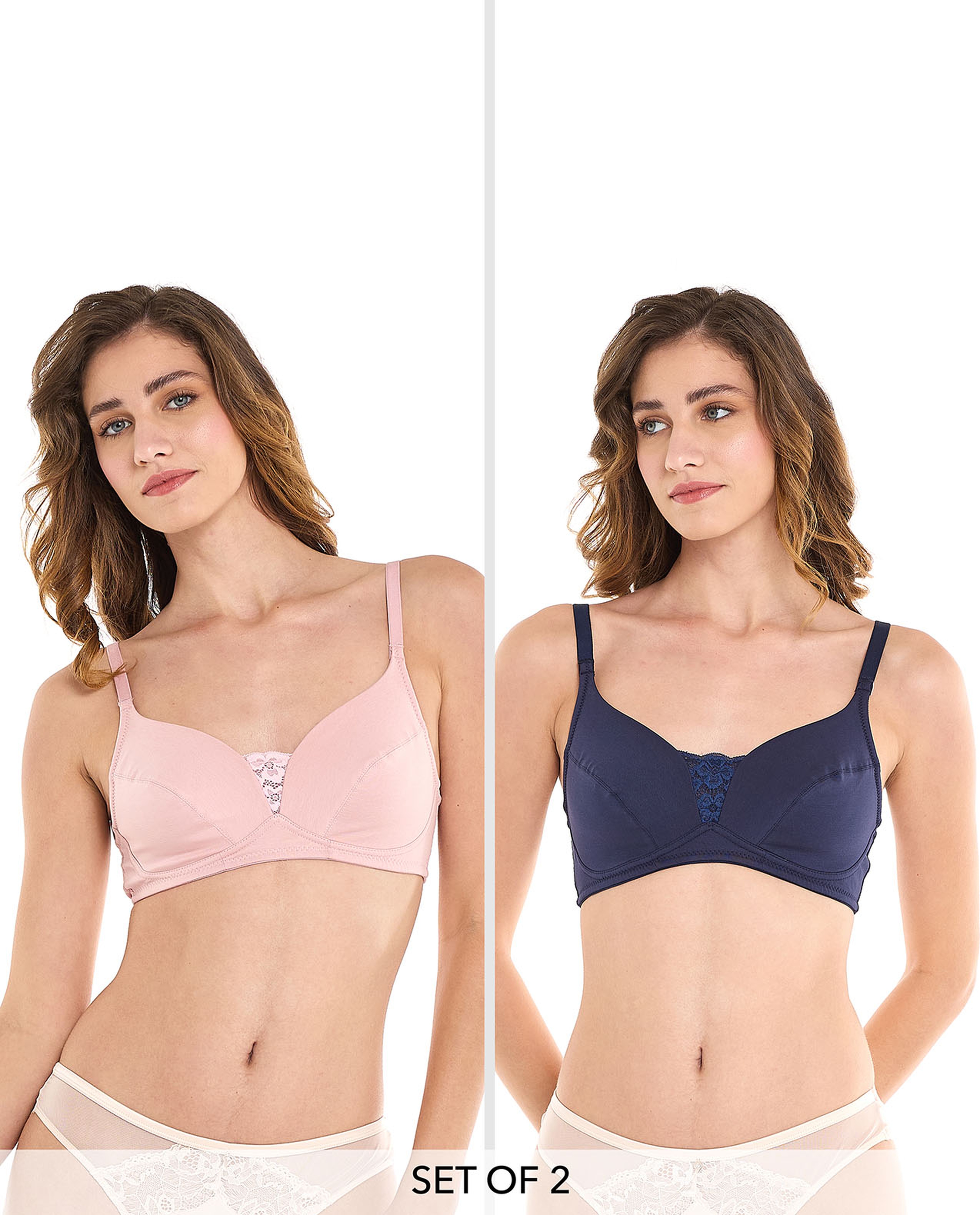 2 Pack Moulded Cup Bras