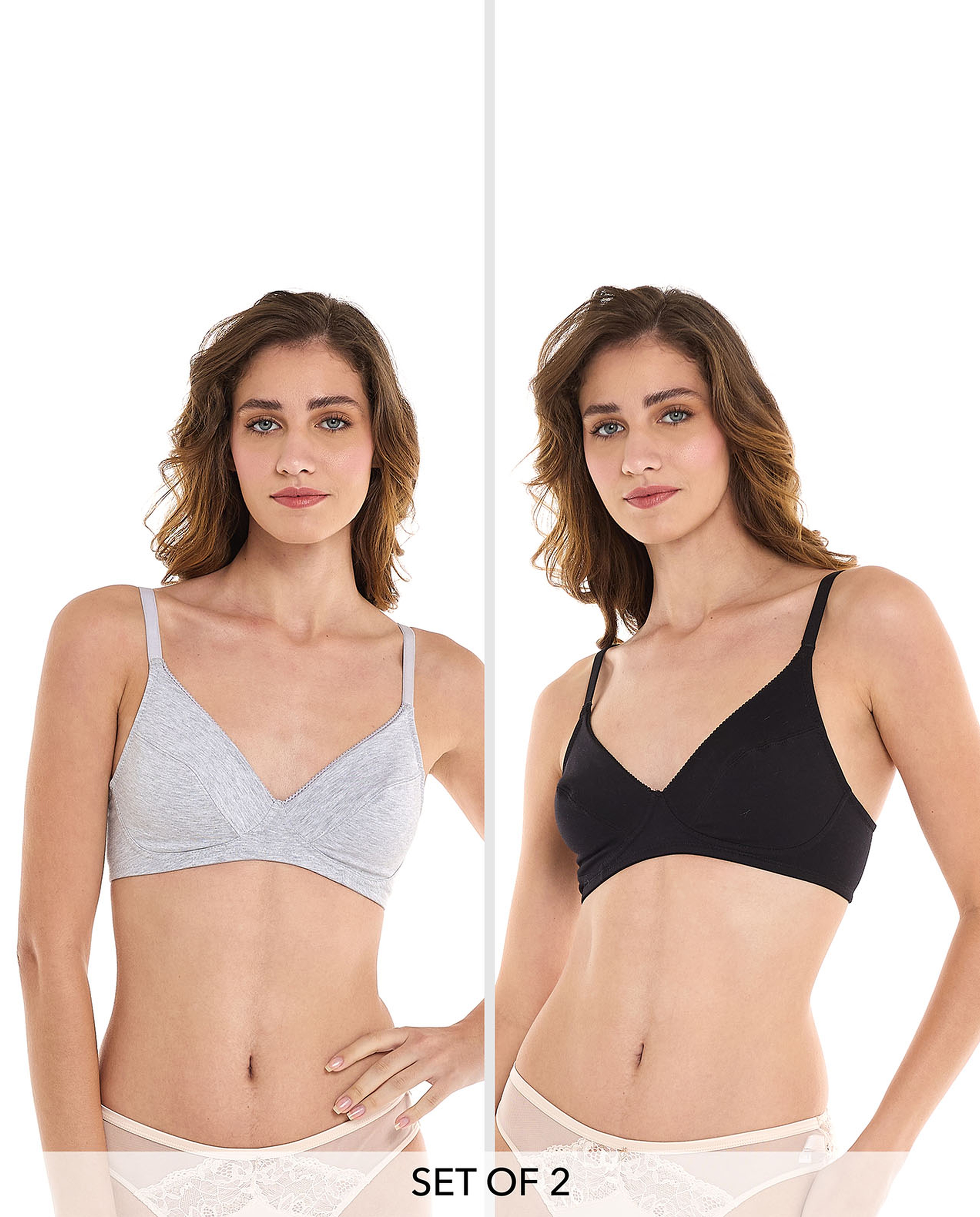 2 Pack Moulded Cup Bras