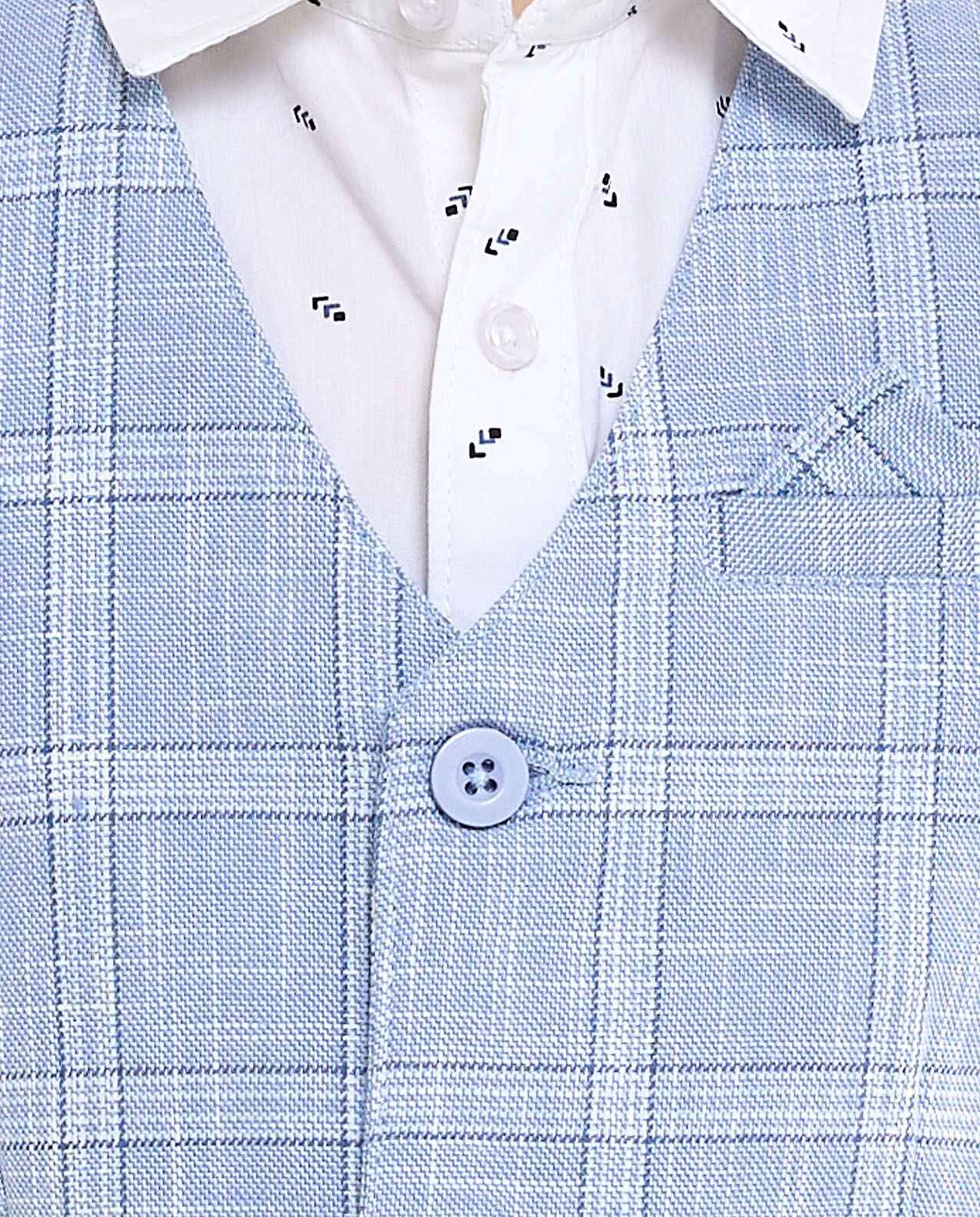 Patterned Shirt and Waistcoat Set