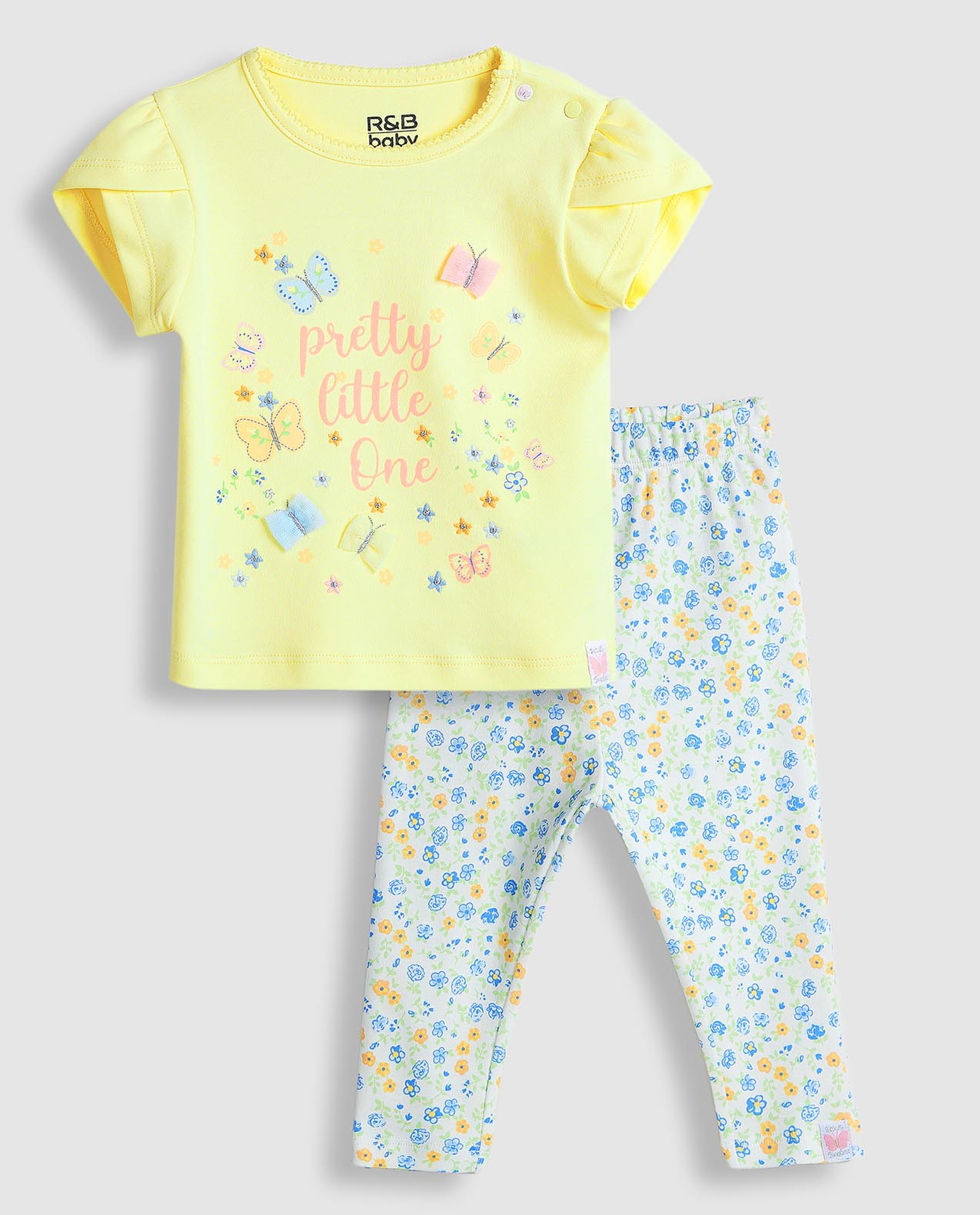 Embroidered Top and Leggings Set