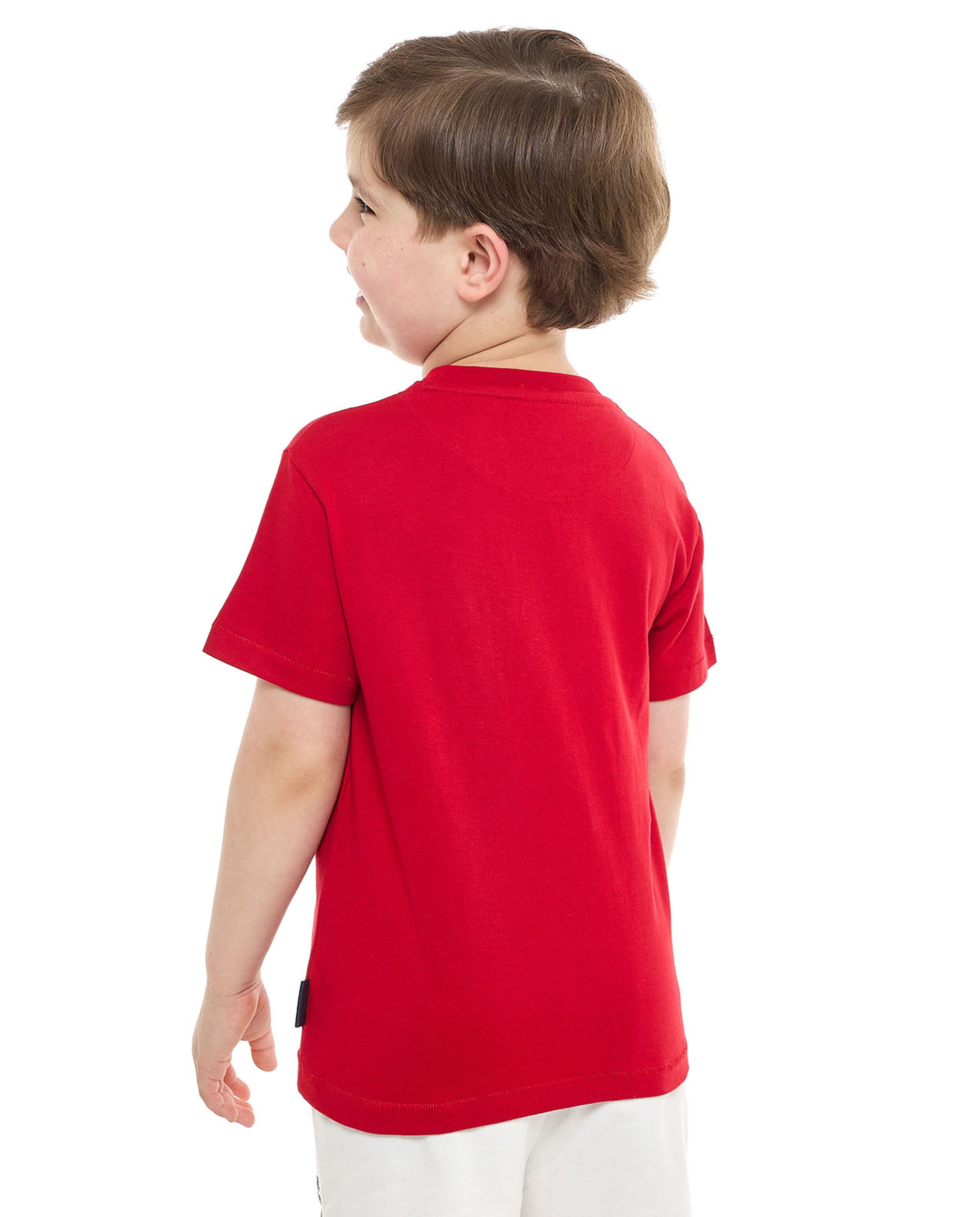 تيشيرت برقبة دائرية وأكمام قصيرة