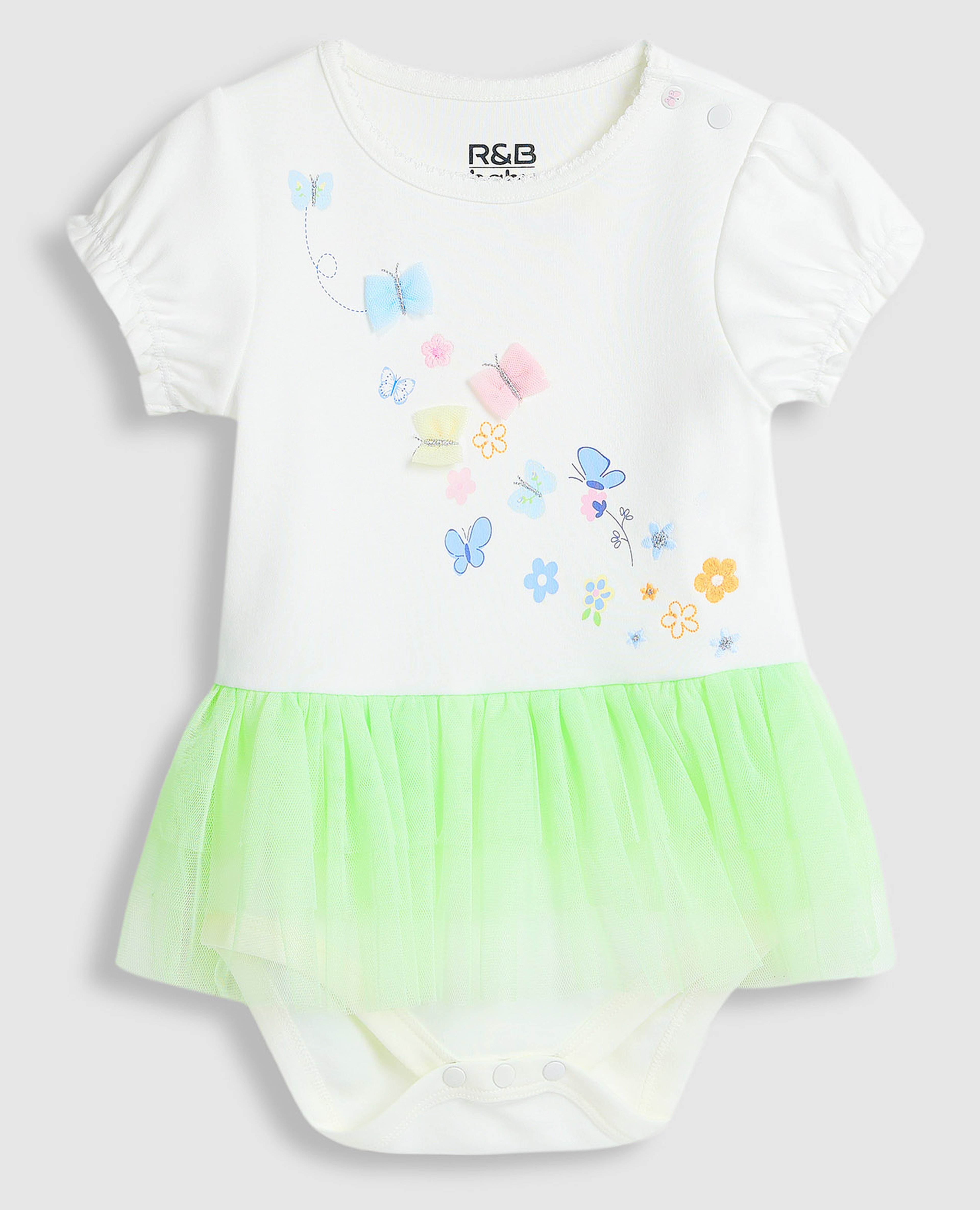 Embroidered Bodysuit Dress