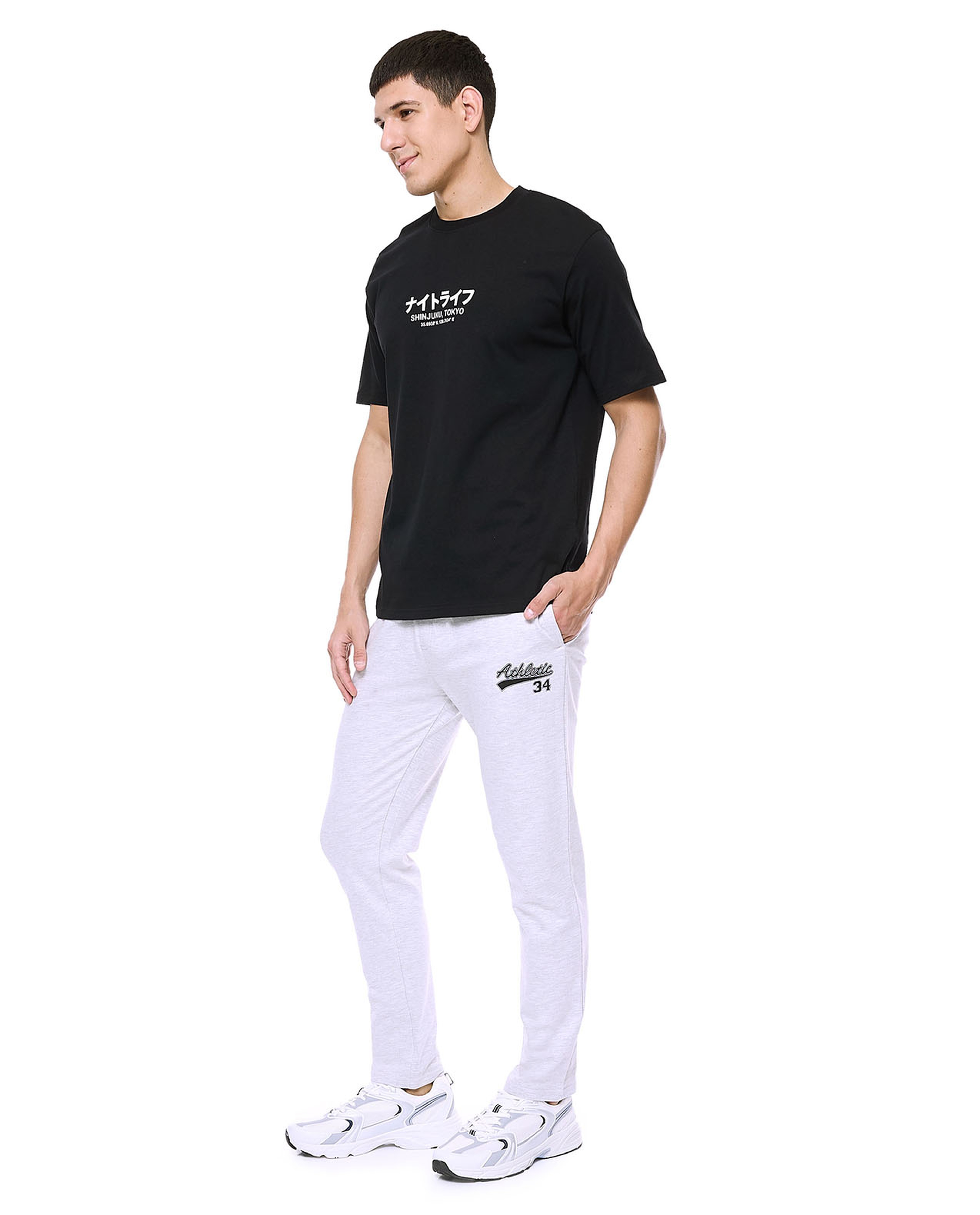 Print Detail Sweatpants with Drawstring waist