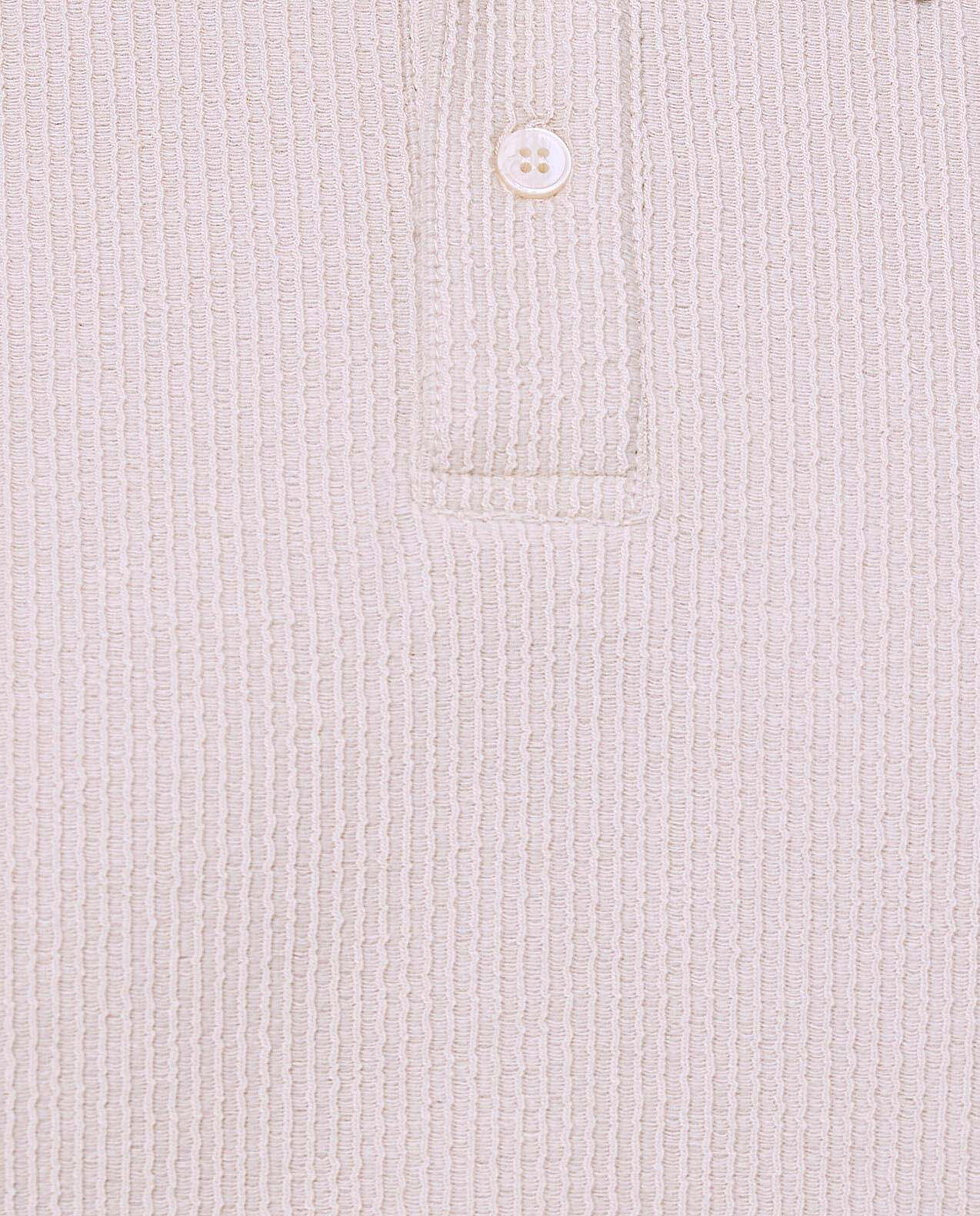 Textured Polo T-Shirt with Short Sleeves