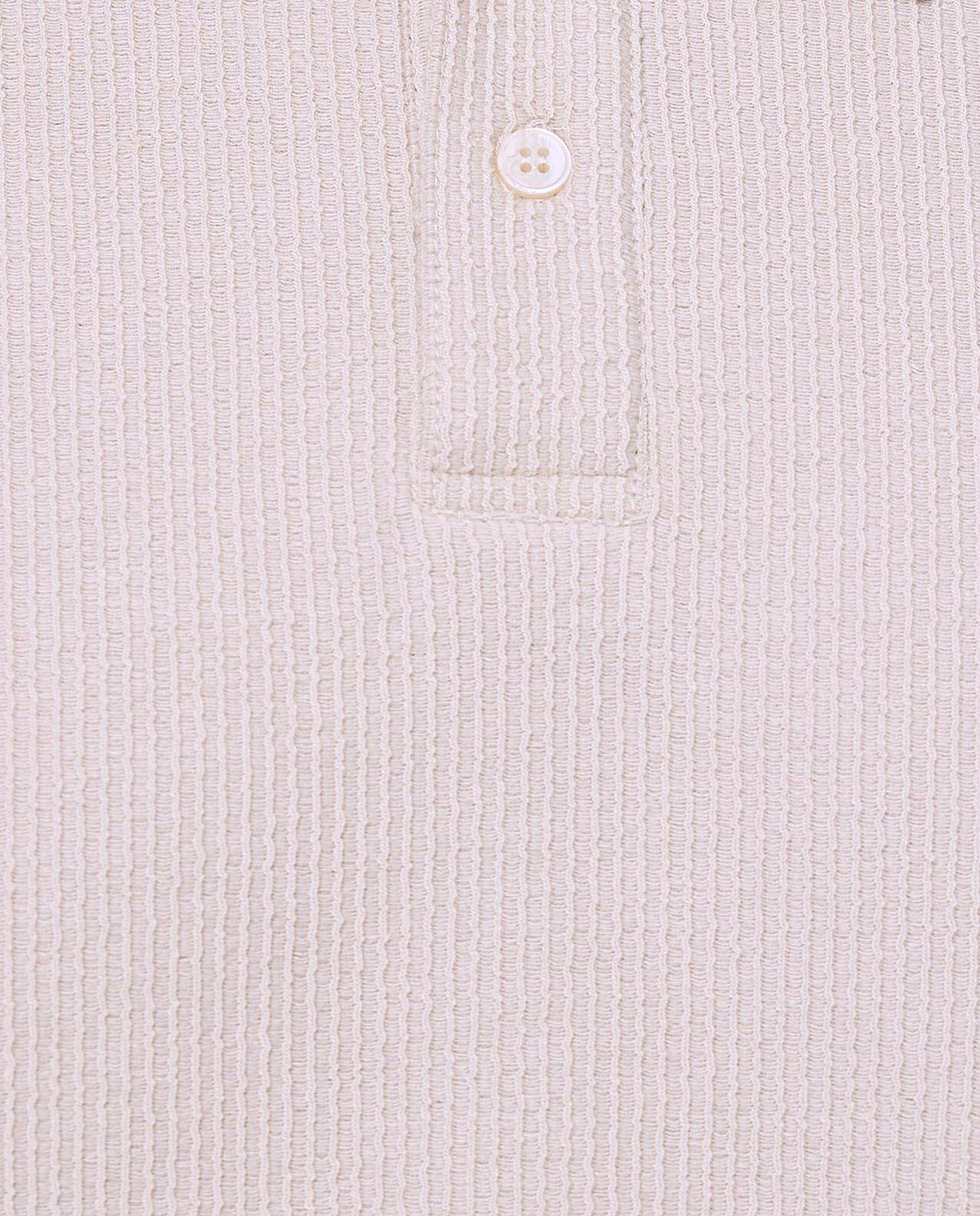 Textured Polo T-Shirt with Short Sleeves