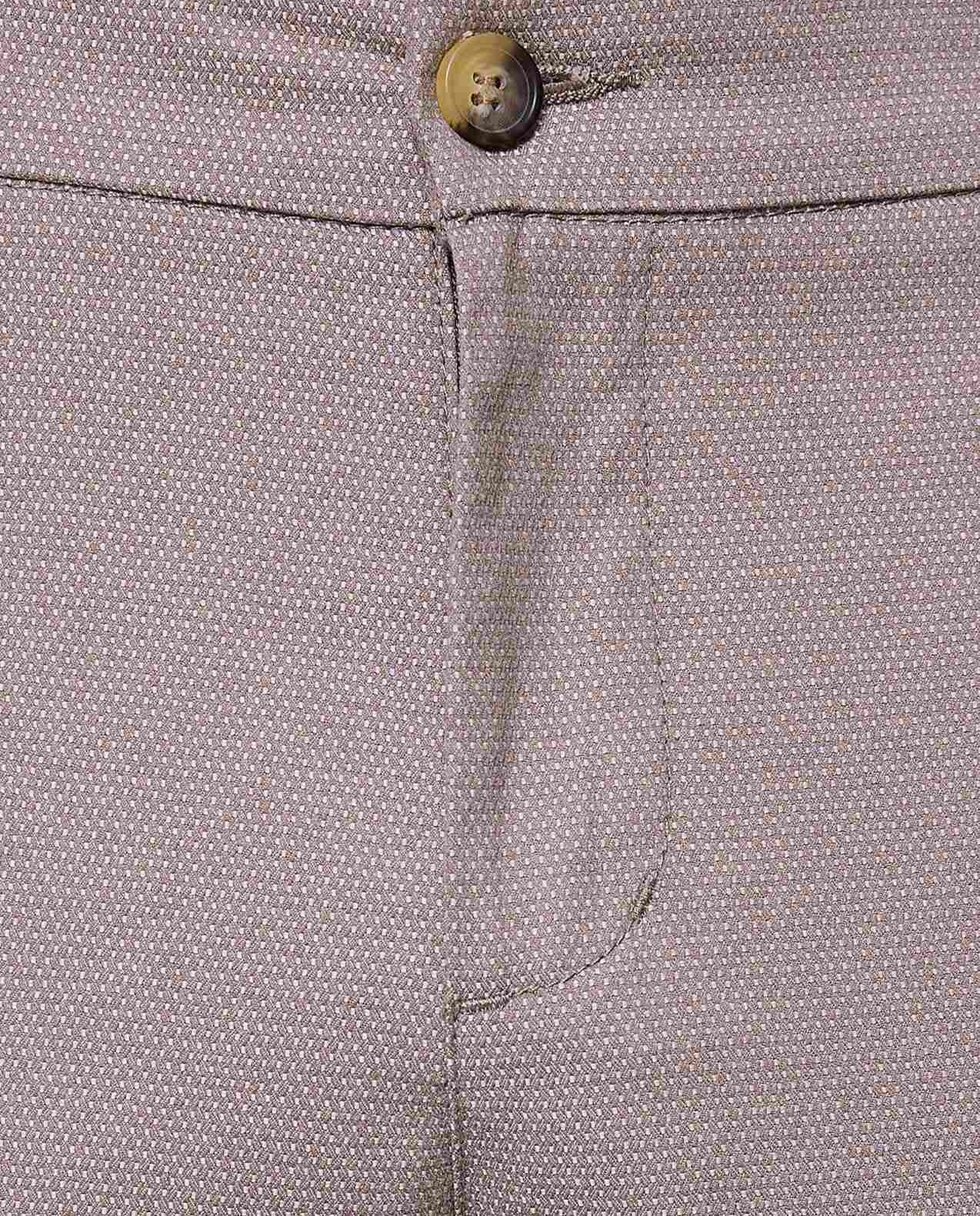 Textured Chino Pants with Button Closure