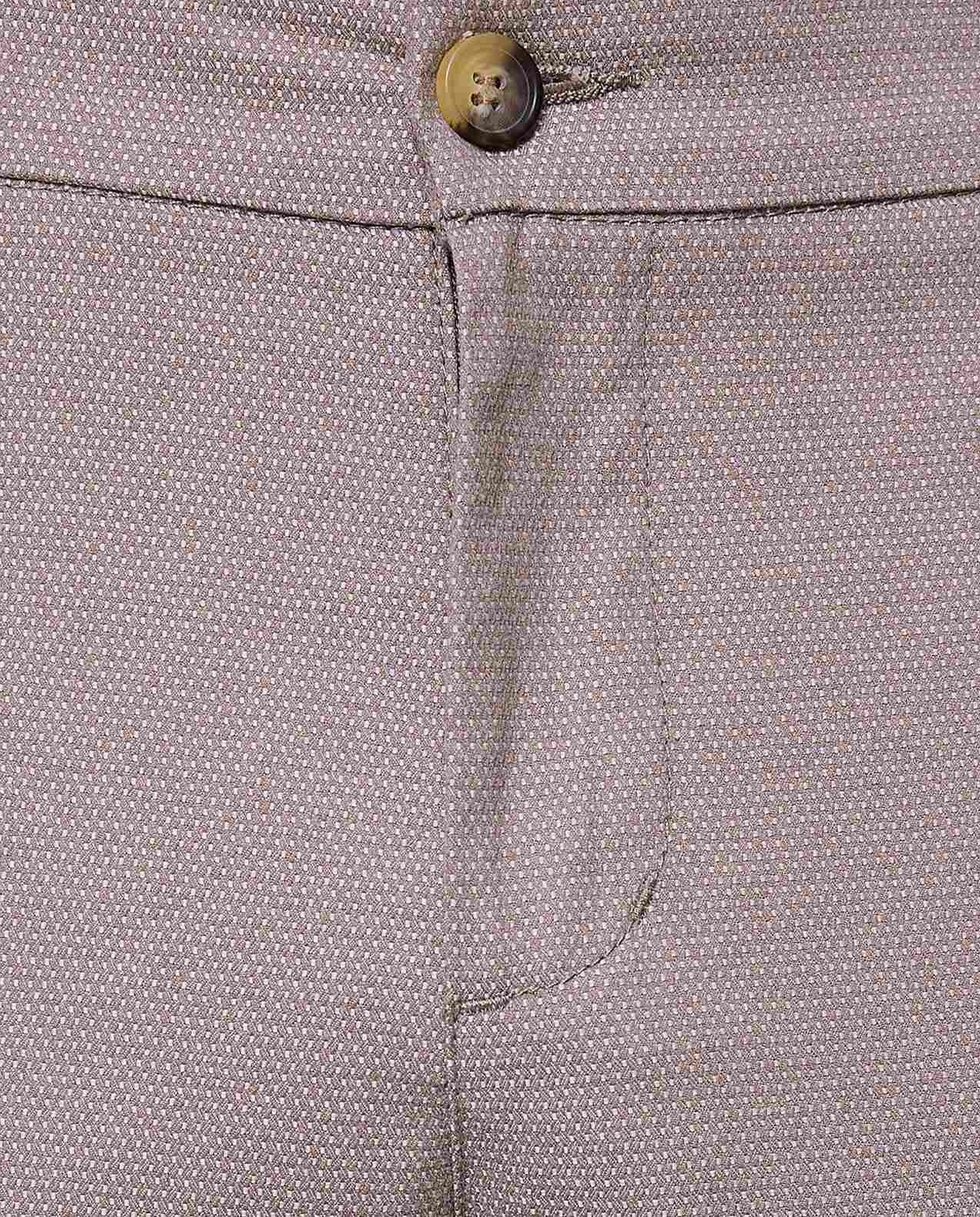 Textured Chino Pants with Button Closure