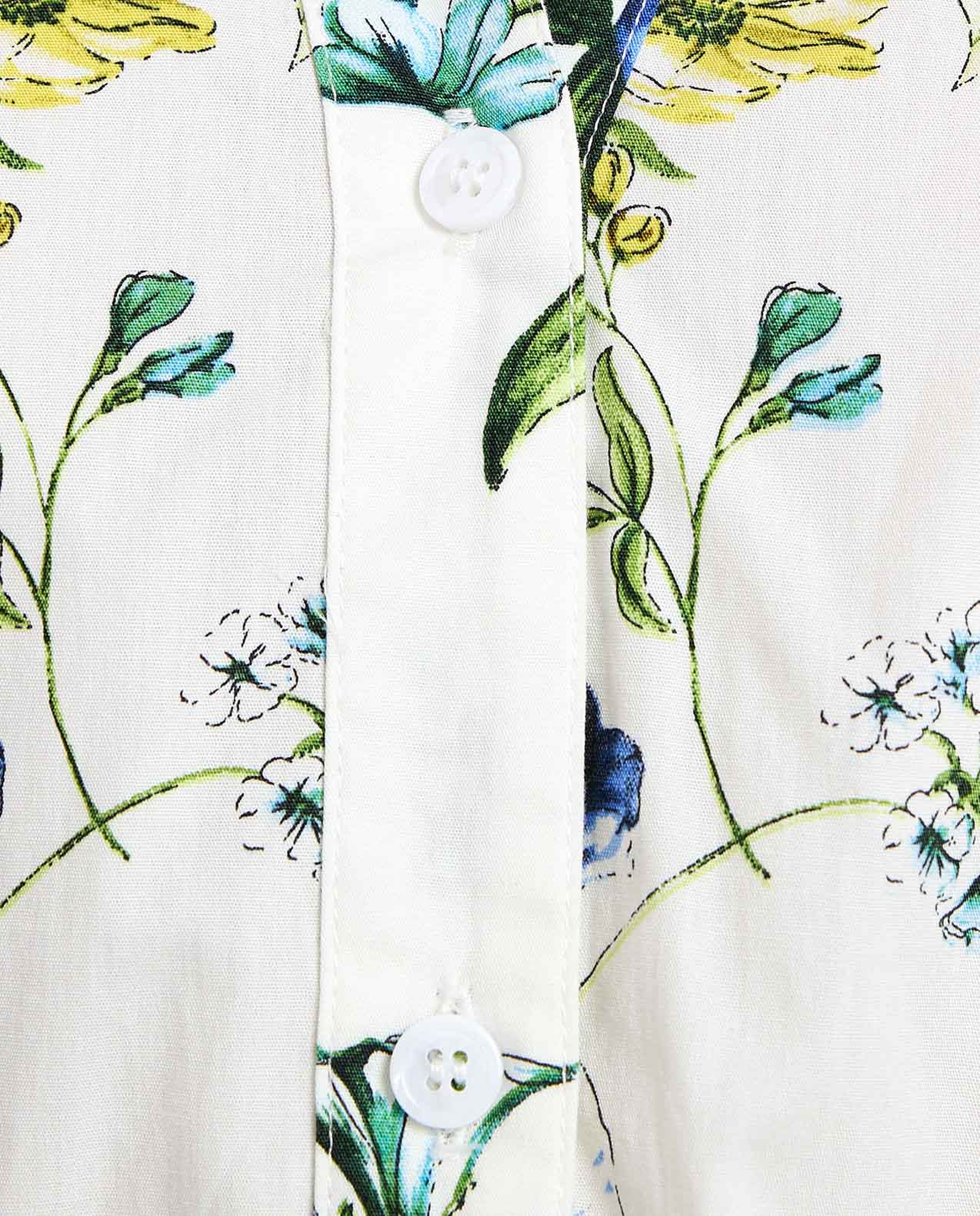 Floral Printed Shirt with Classic Collar and Long Sleeves