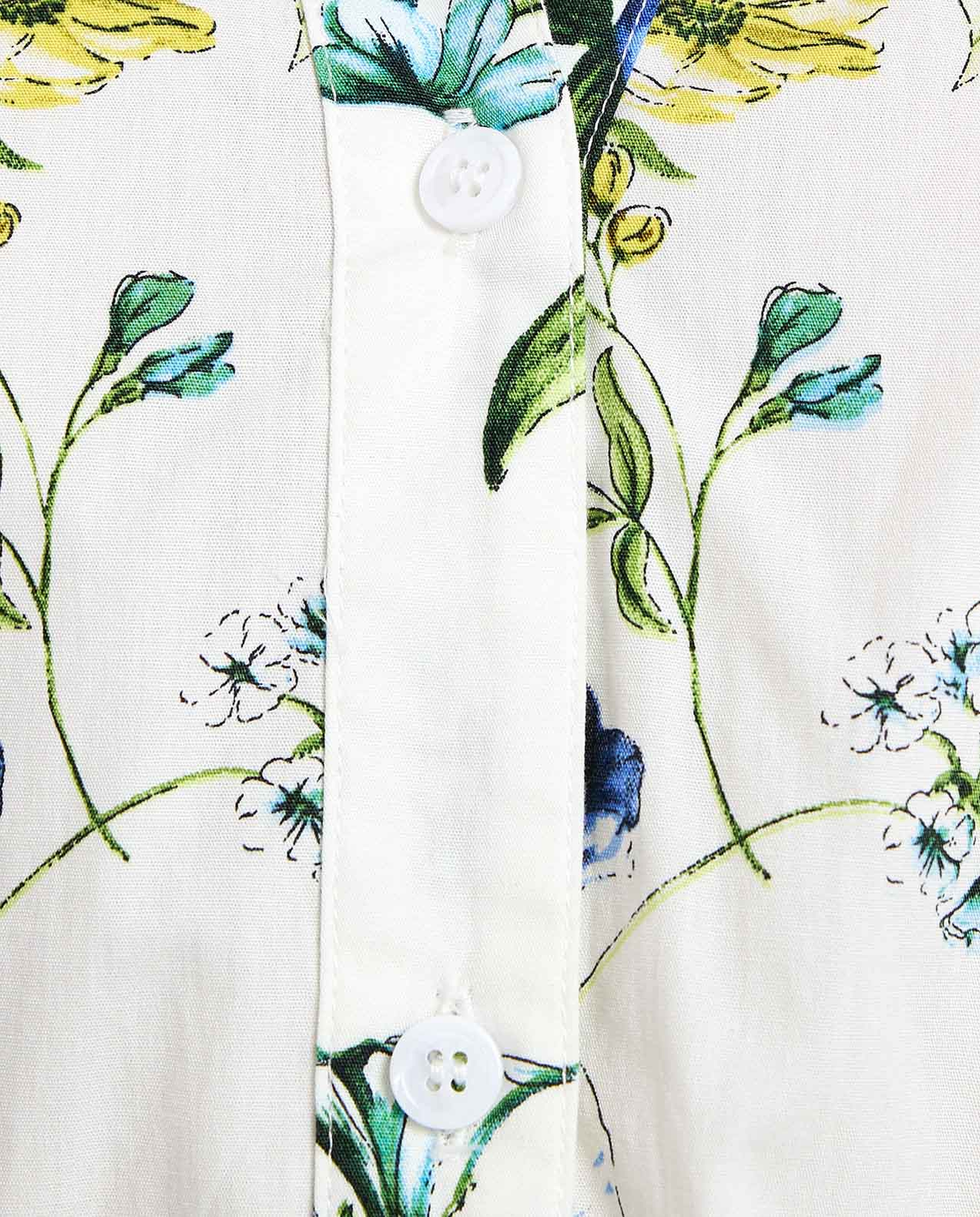 Floral Printed Shirt with Classic Collar and Long Sleeves