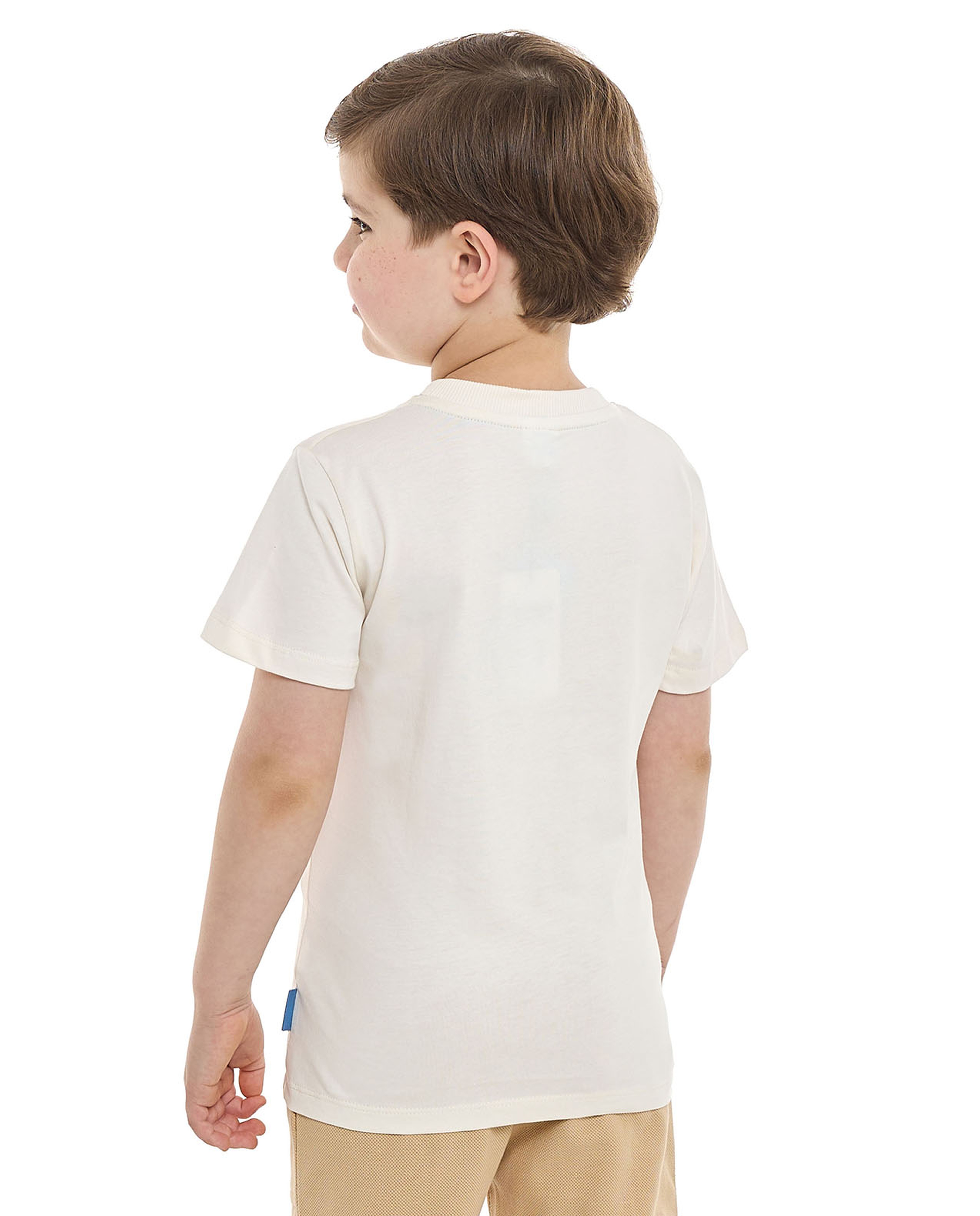 Mickey Mouse Print T-Shirt with Crew Neck and Short Sleeves