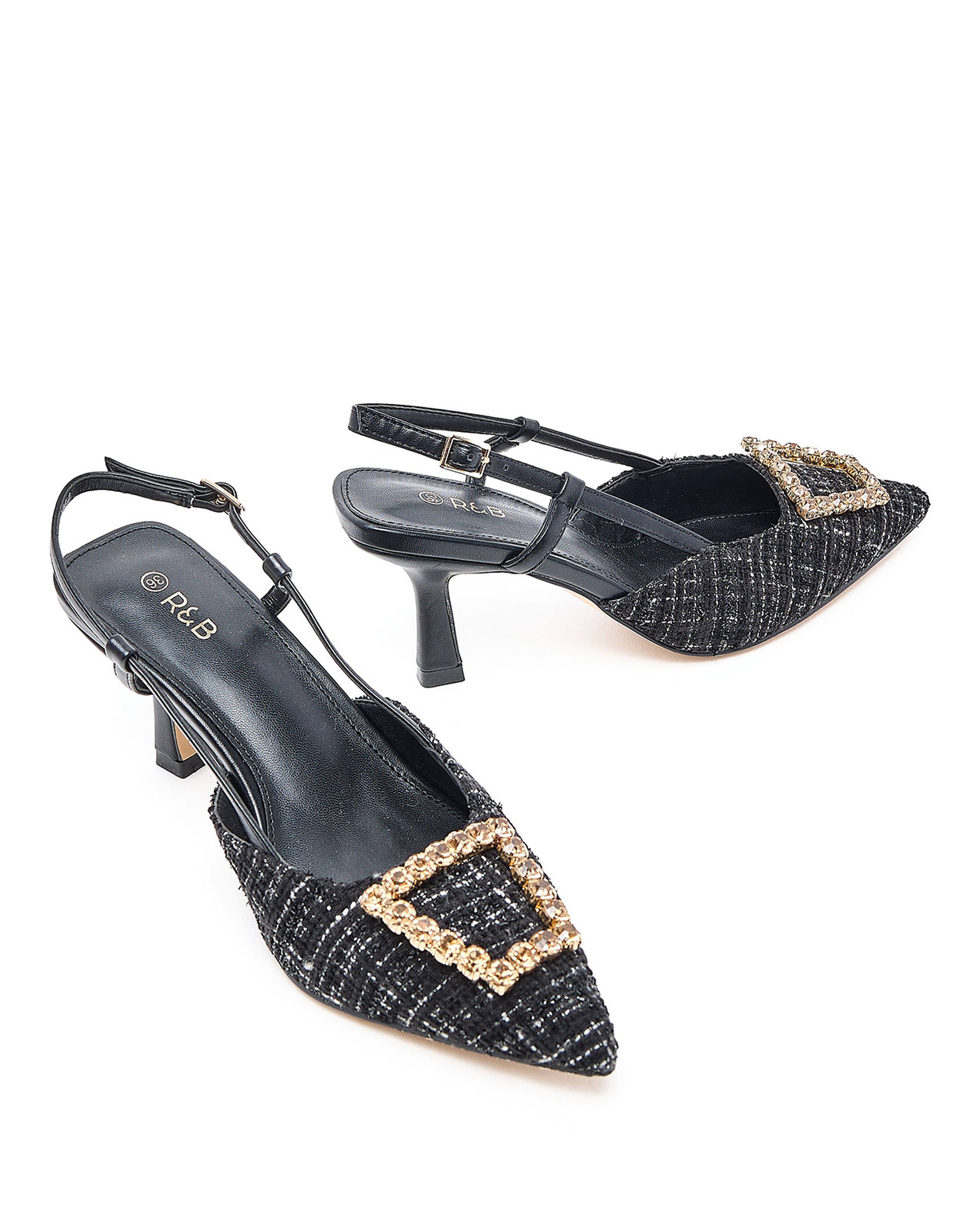 Tweed Slingback Pumps