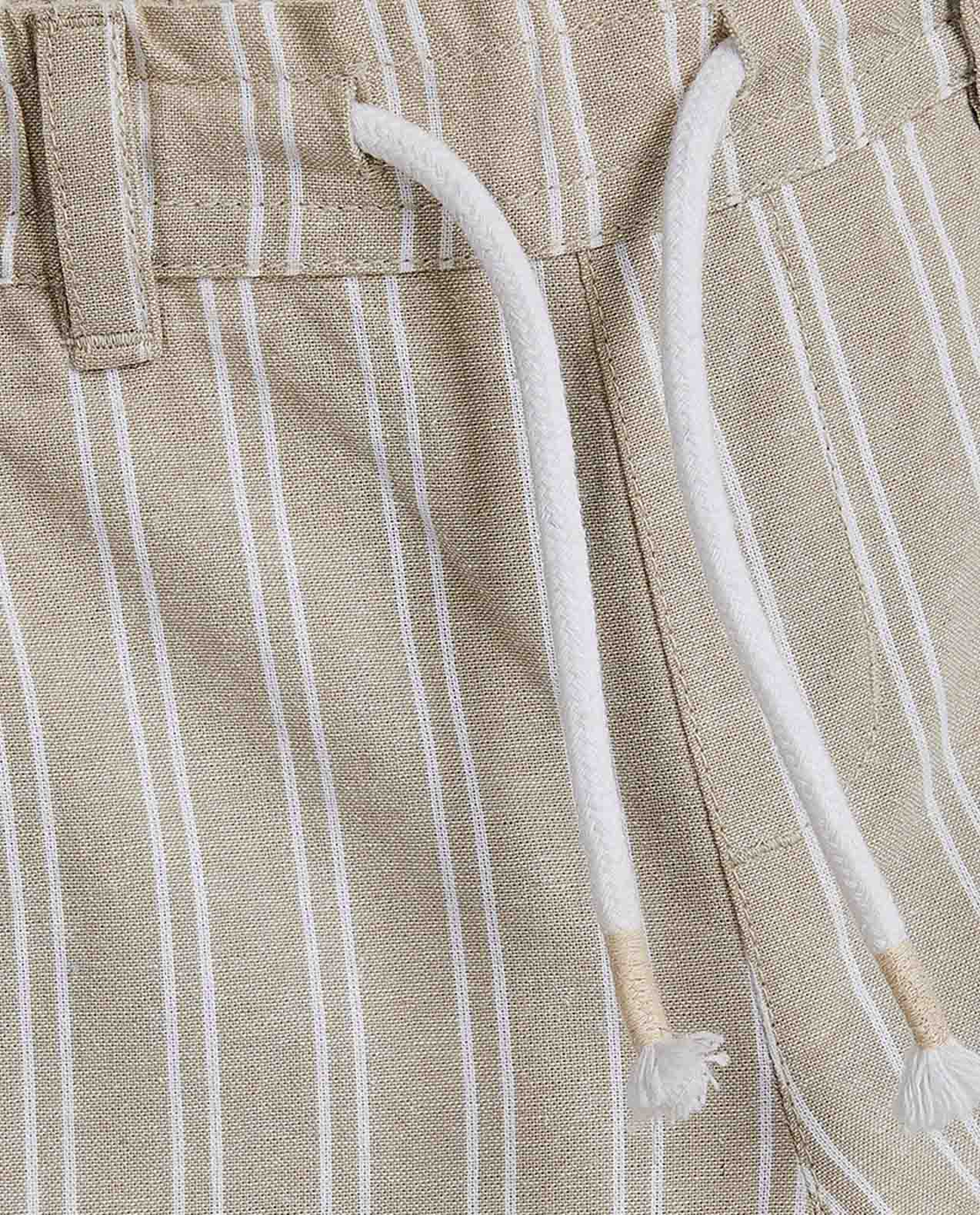 Striped Shirt and Shorts Set