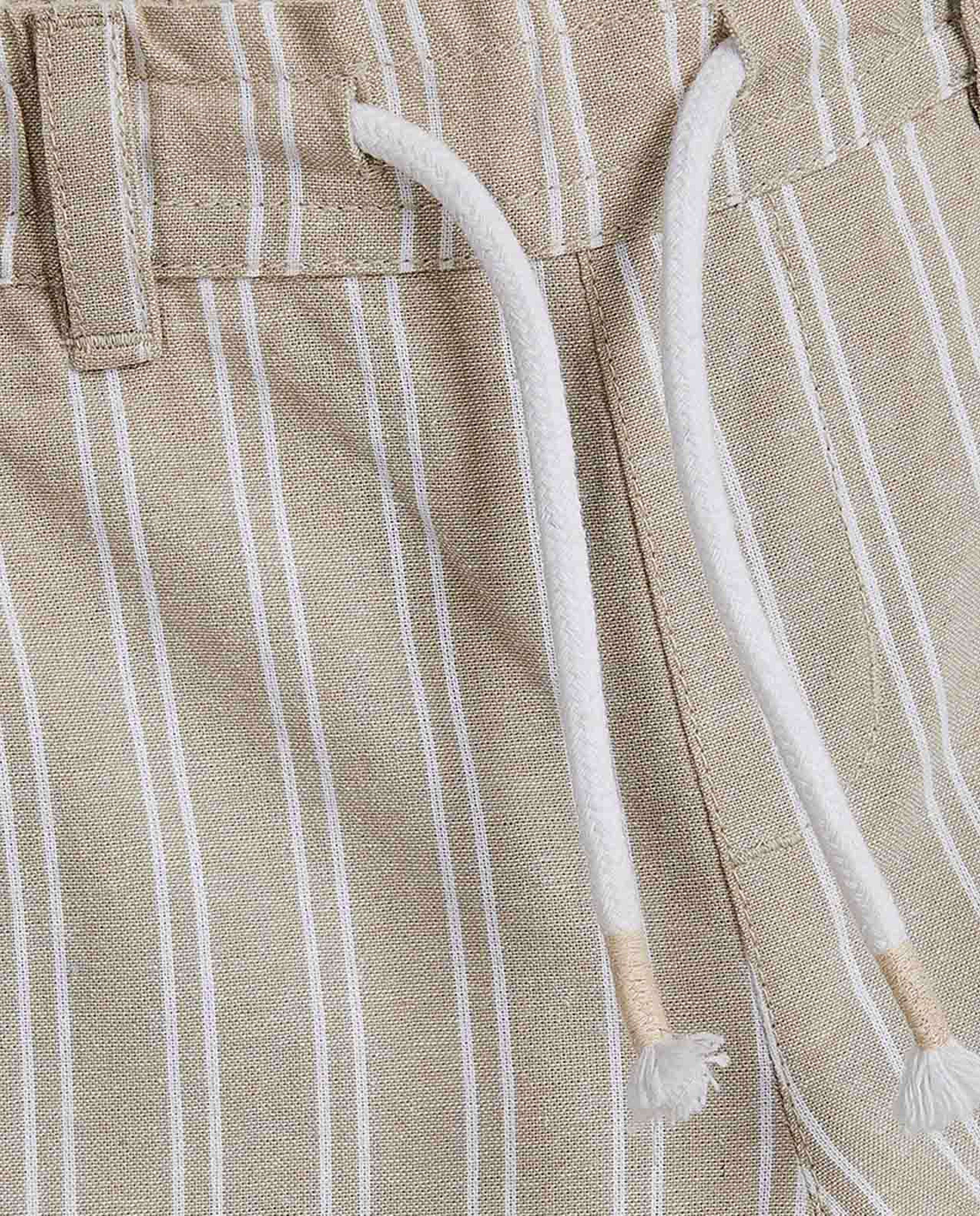 Striped Shirt and Shorts Set