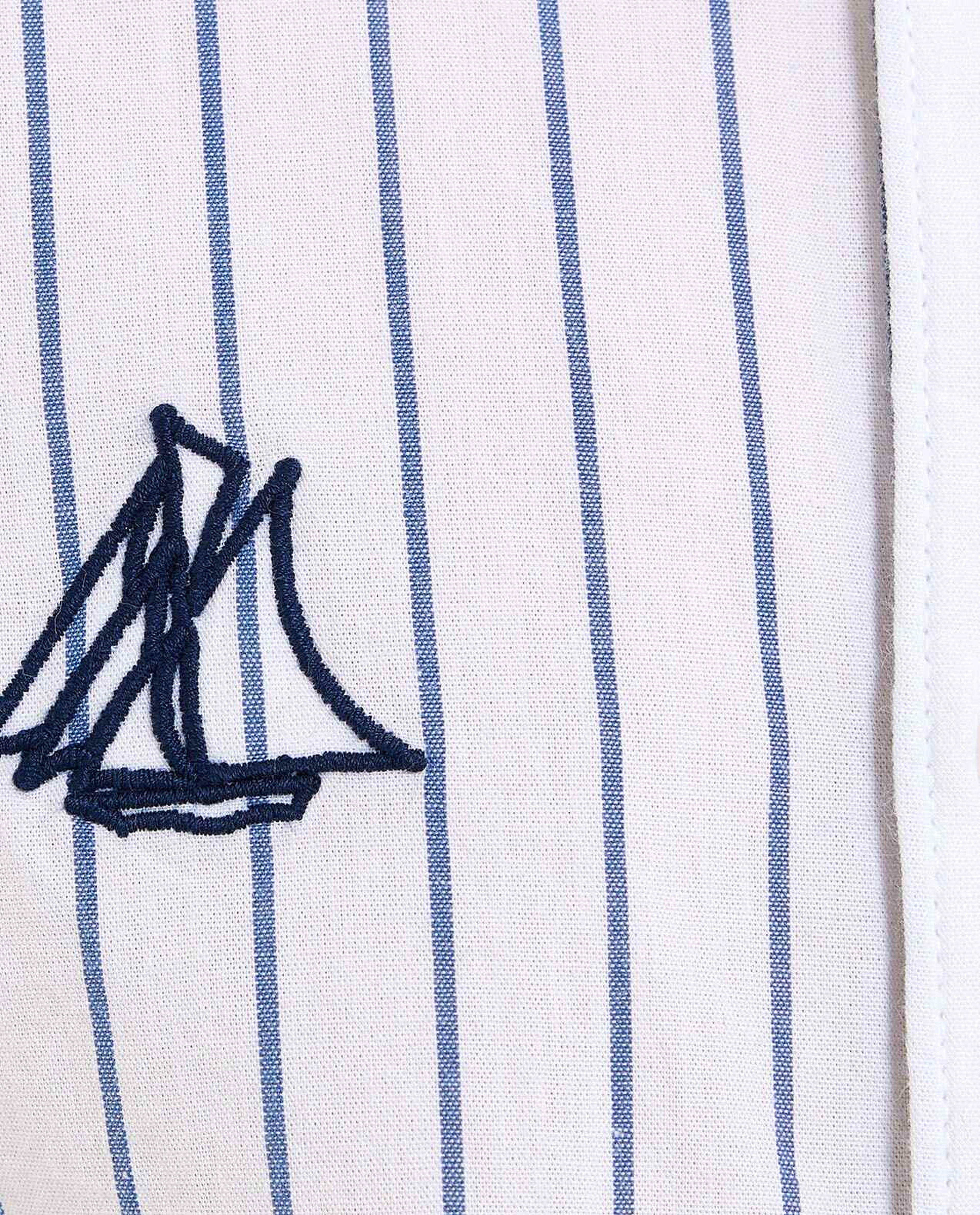 Striped Shirt with Classic Collar and Long Sleeves