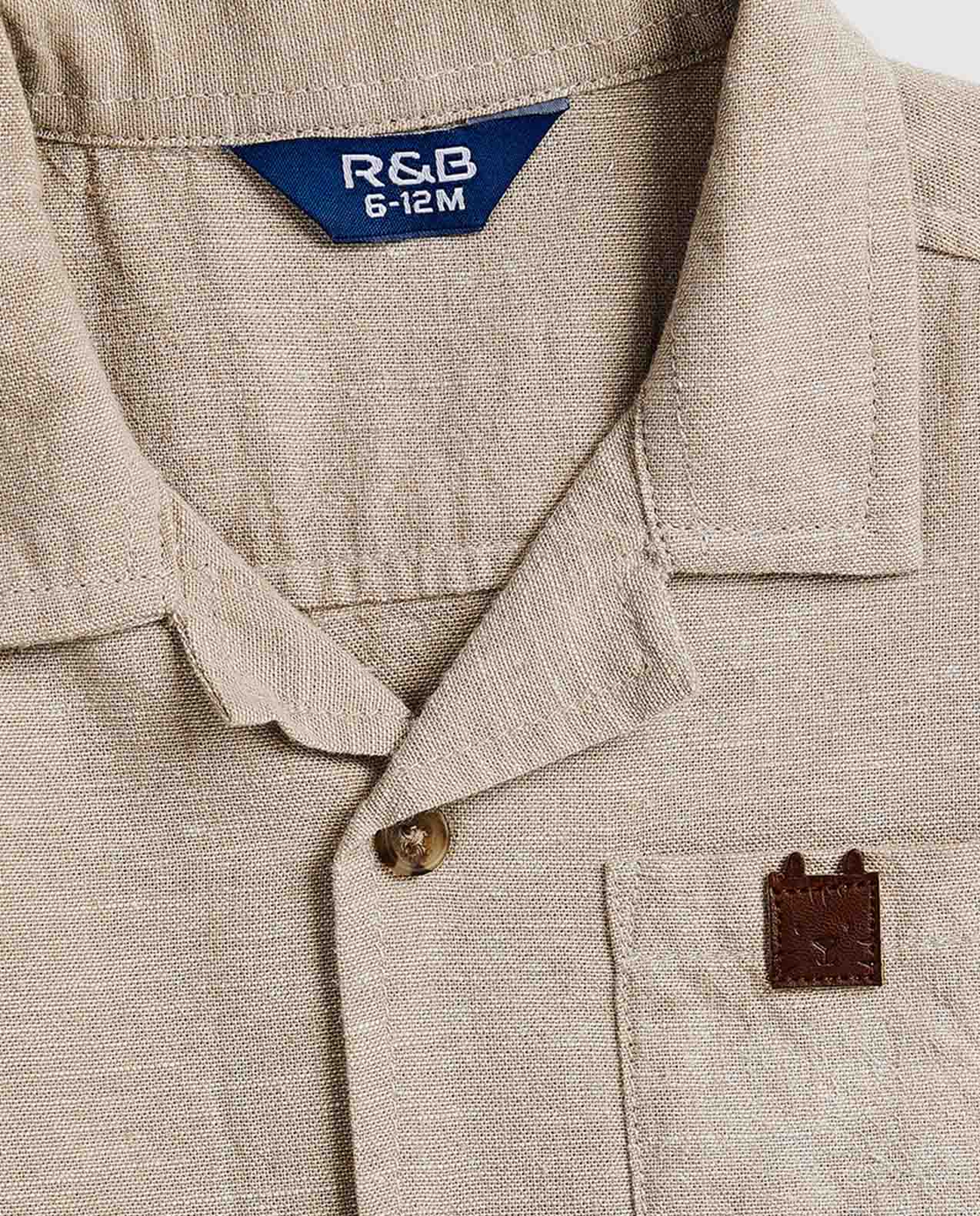 Textured Shirt and Shorts Set