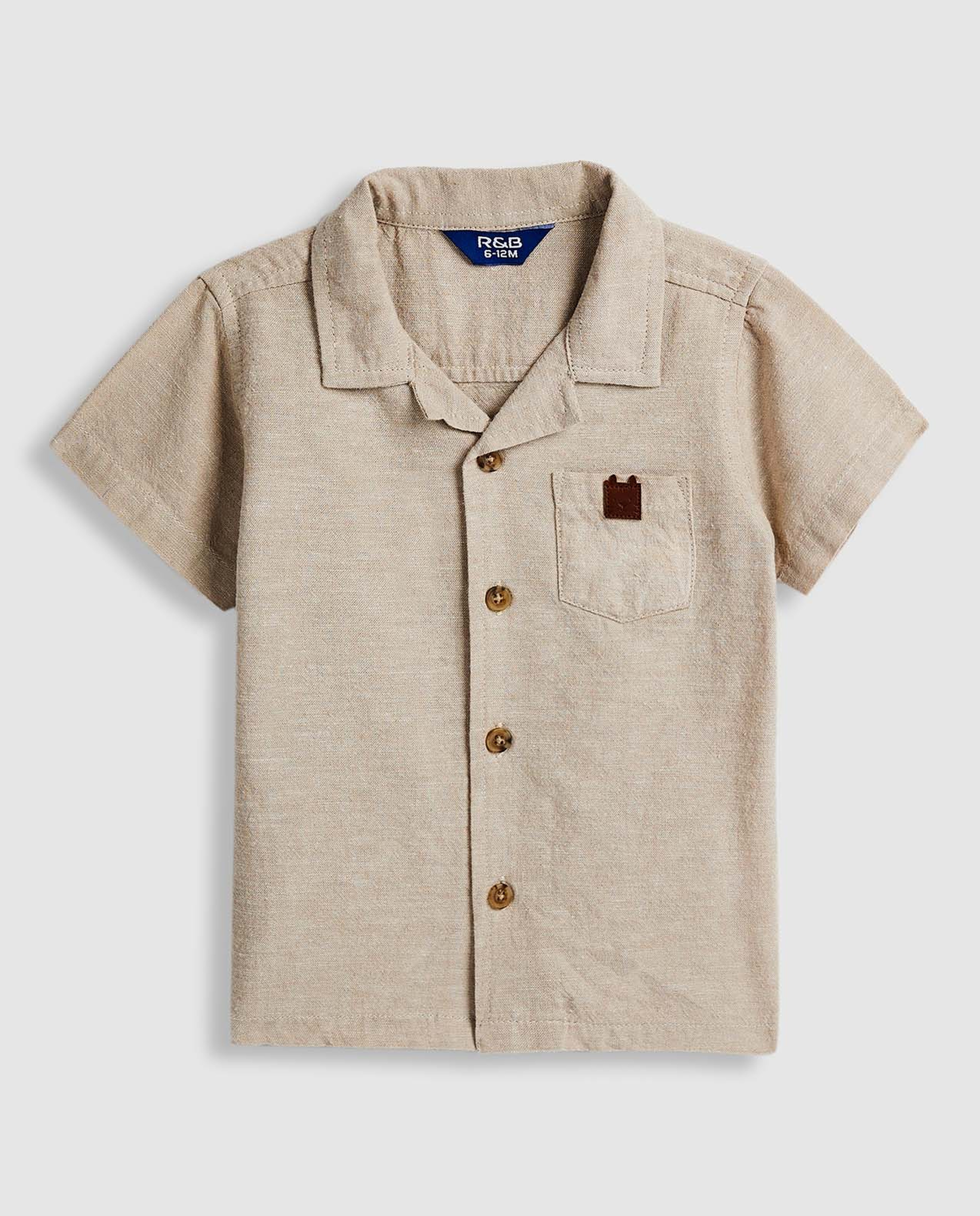 Textured Shirt and Shorts Set