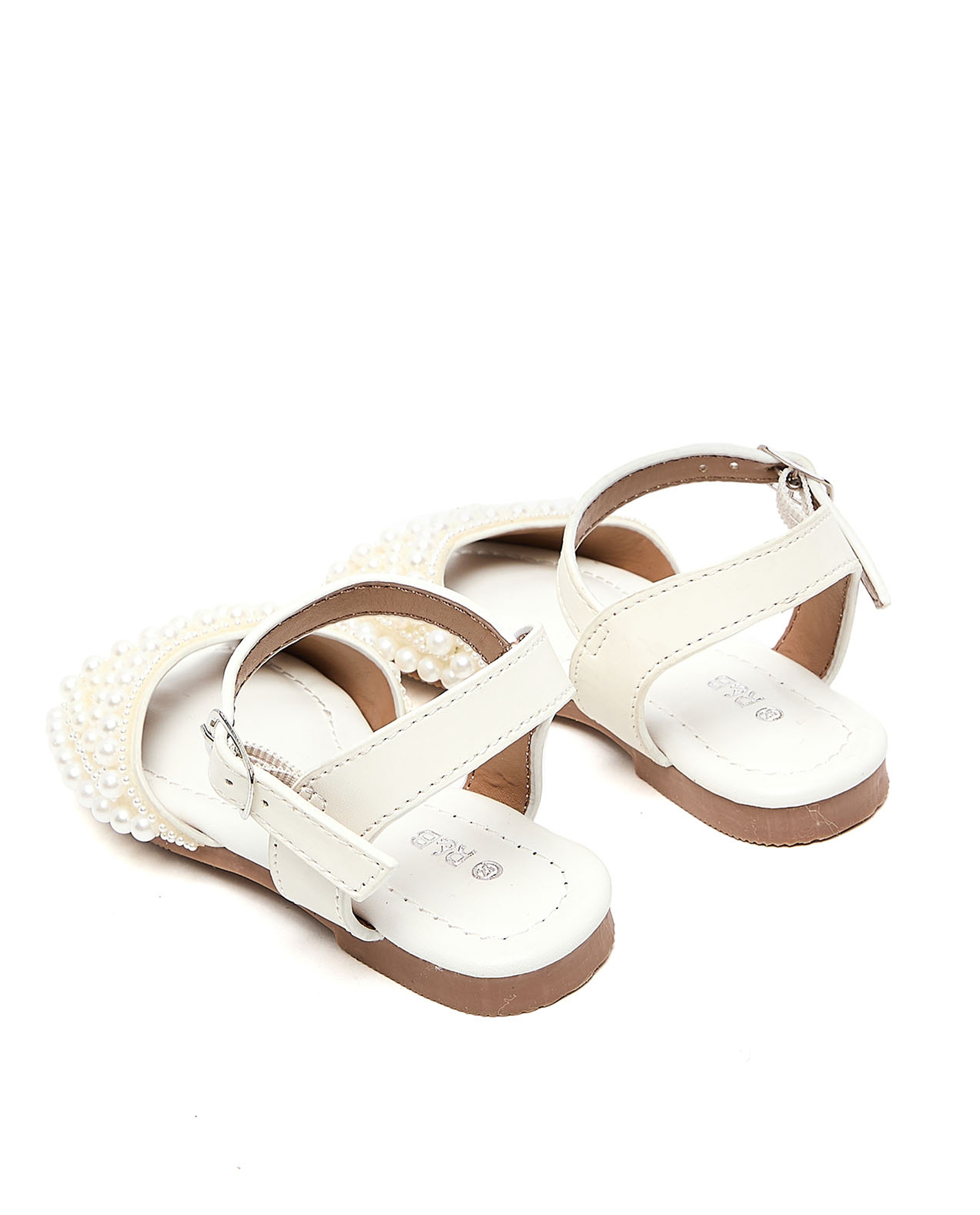 Pearl Embellished Flat Sandals