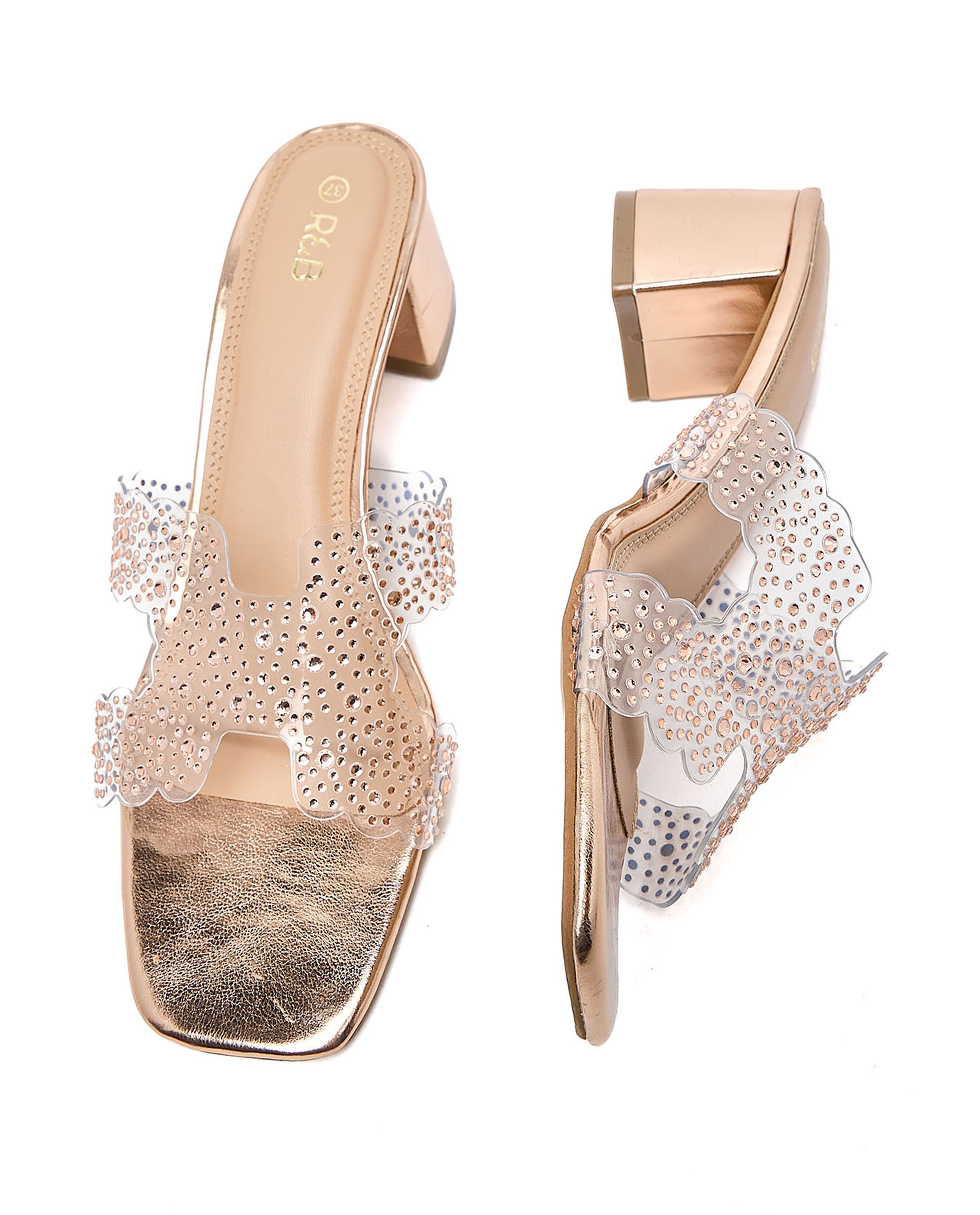 Embellished Heel Sandals