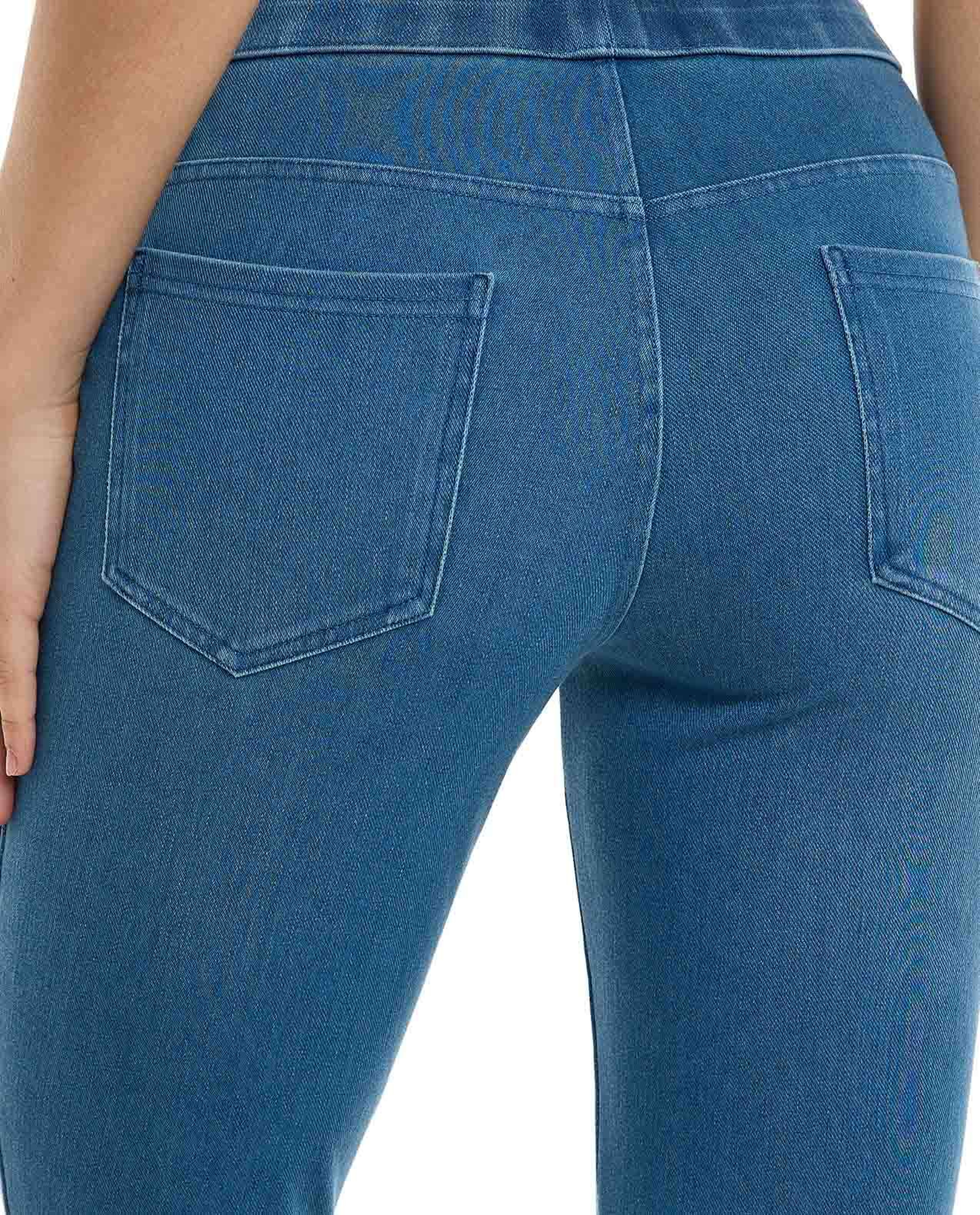 Faded Jeggings with Elastic Waist