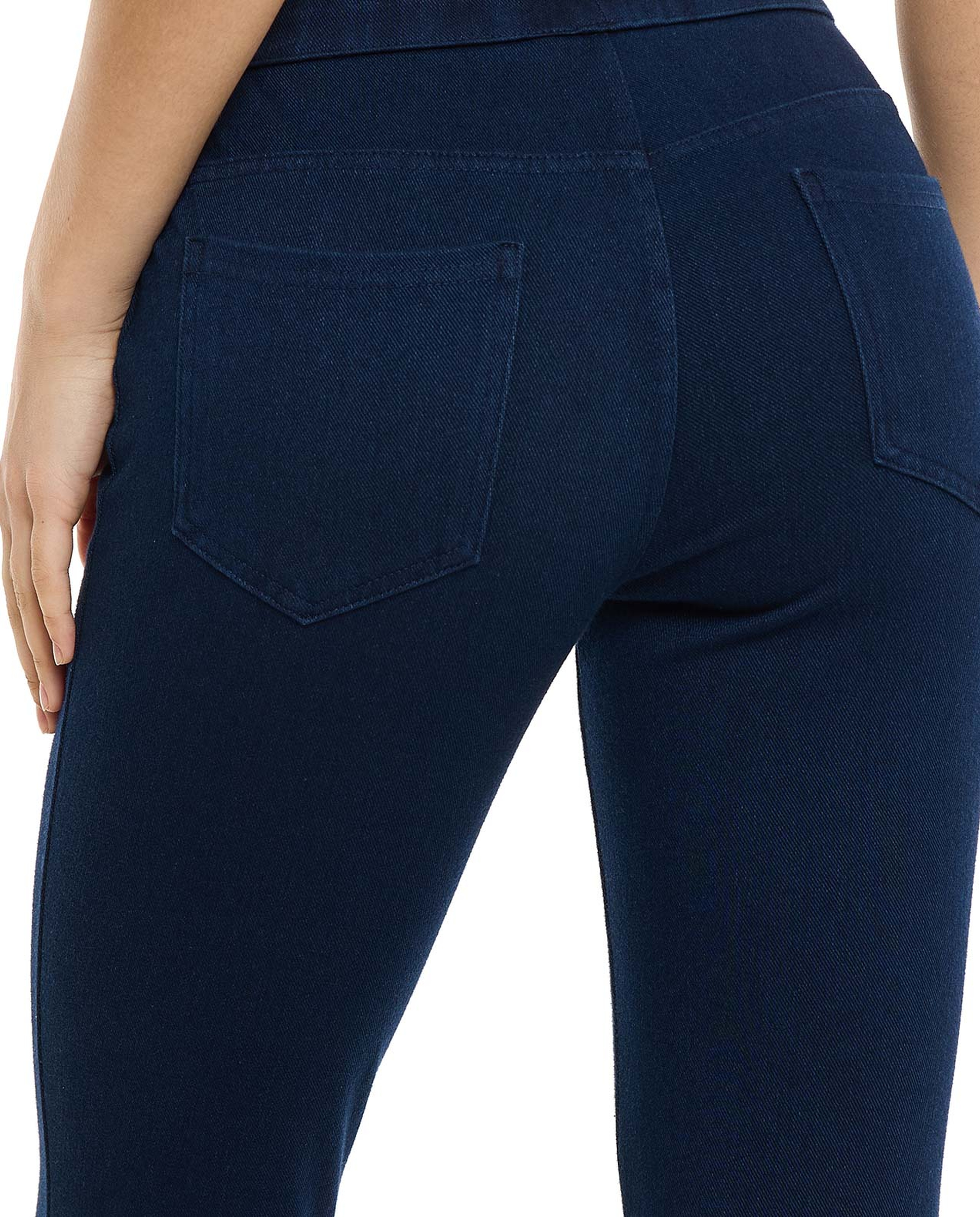 Faded Jeggings with Elastic Waist