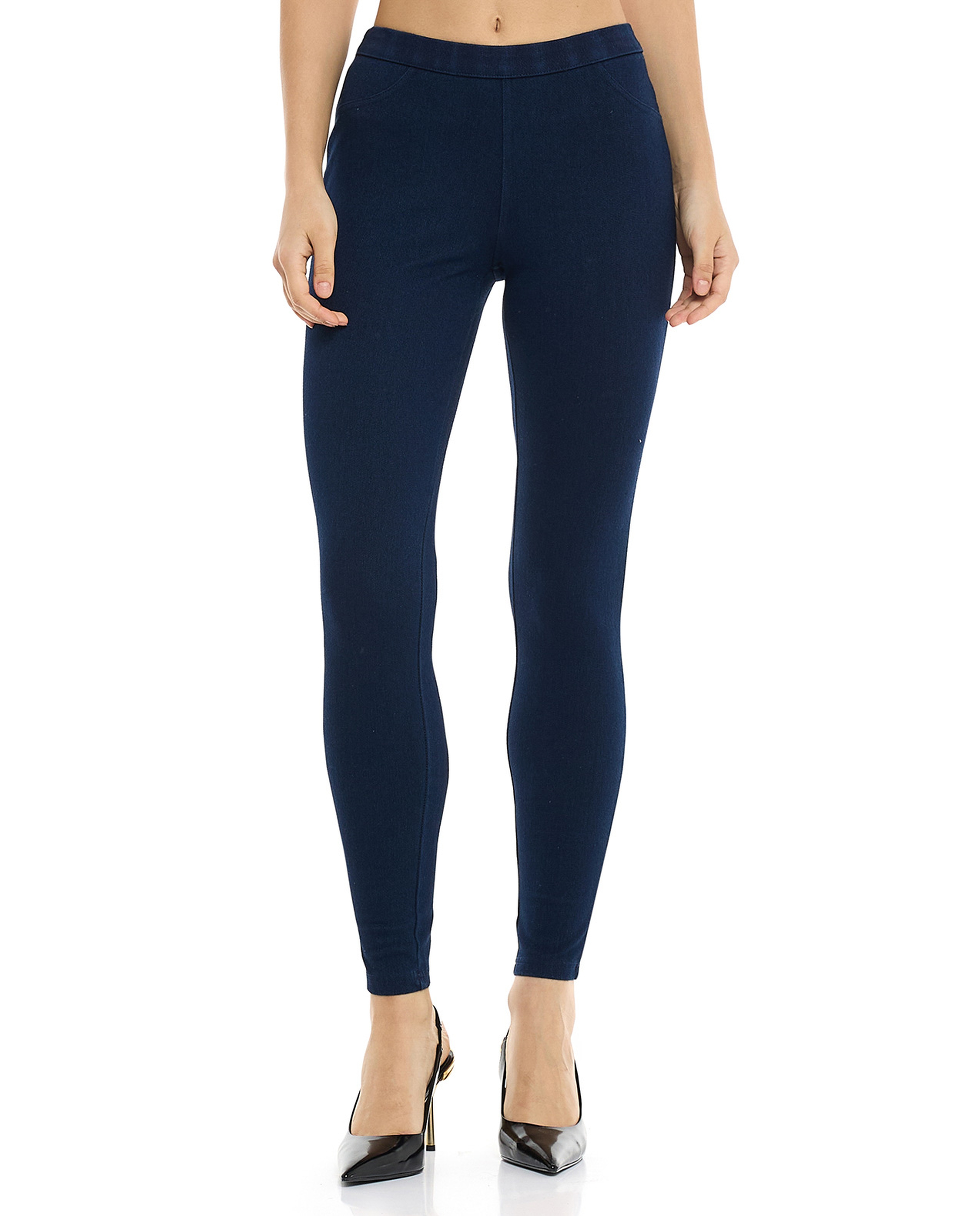 Faded Jeggings with Elastic Waist