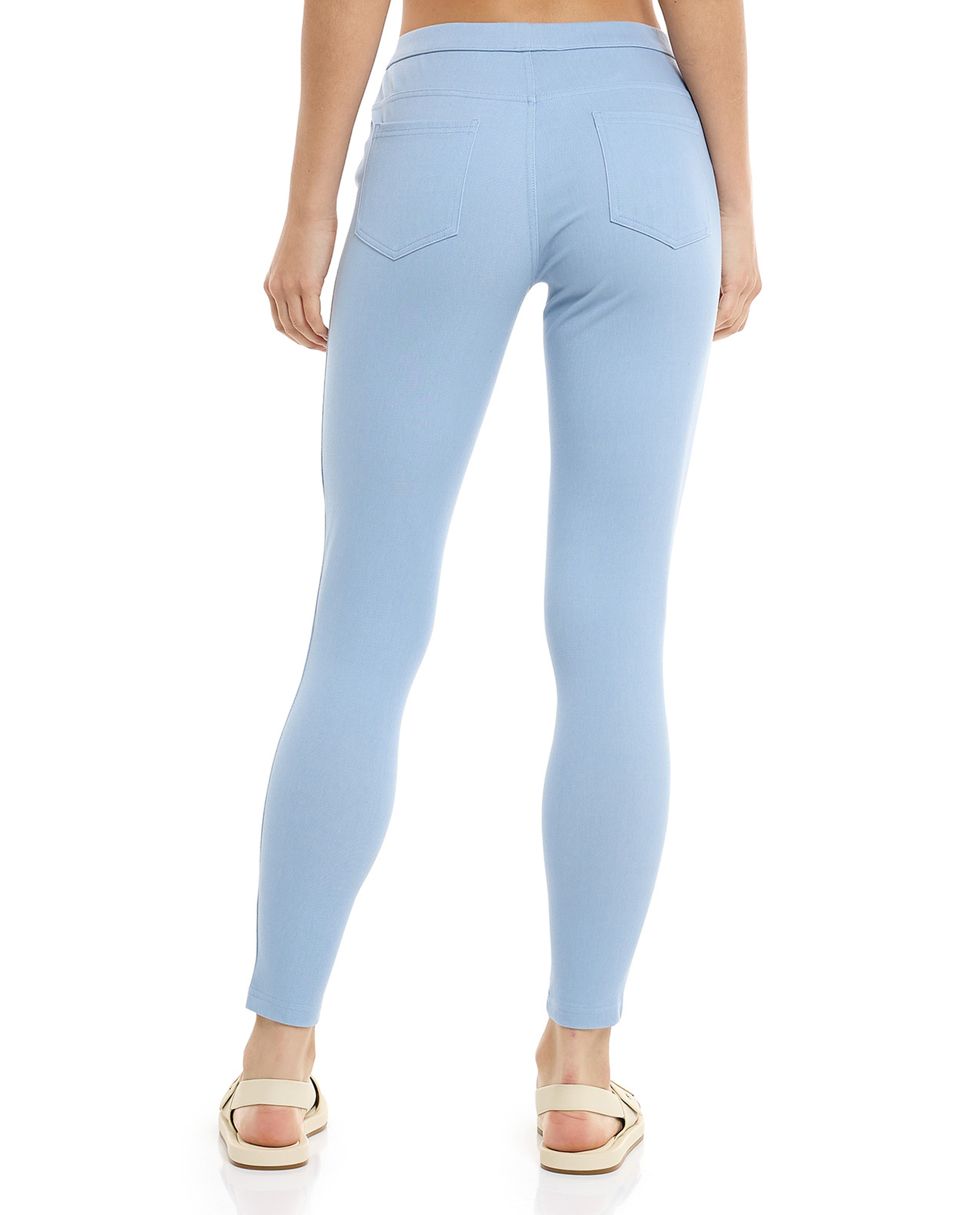 Solid Jeggings with Elastic Waist