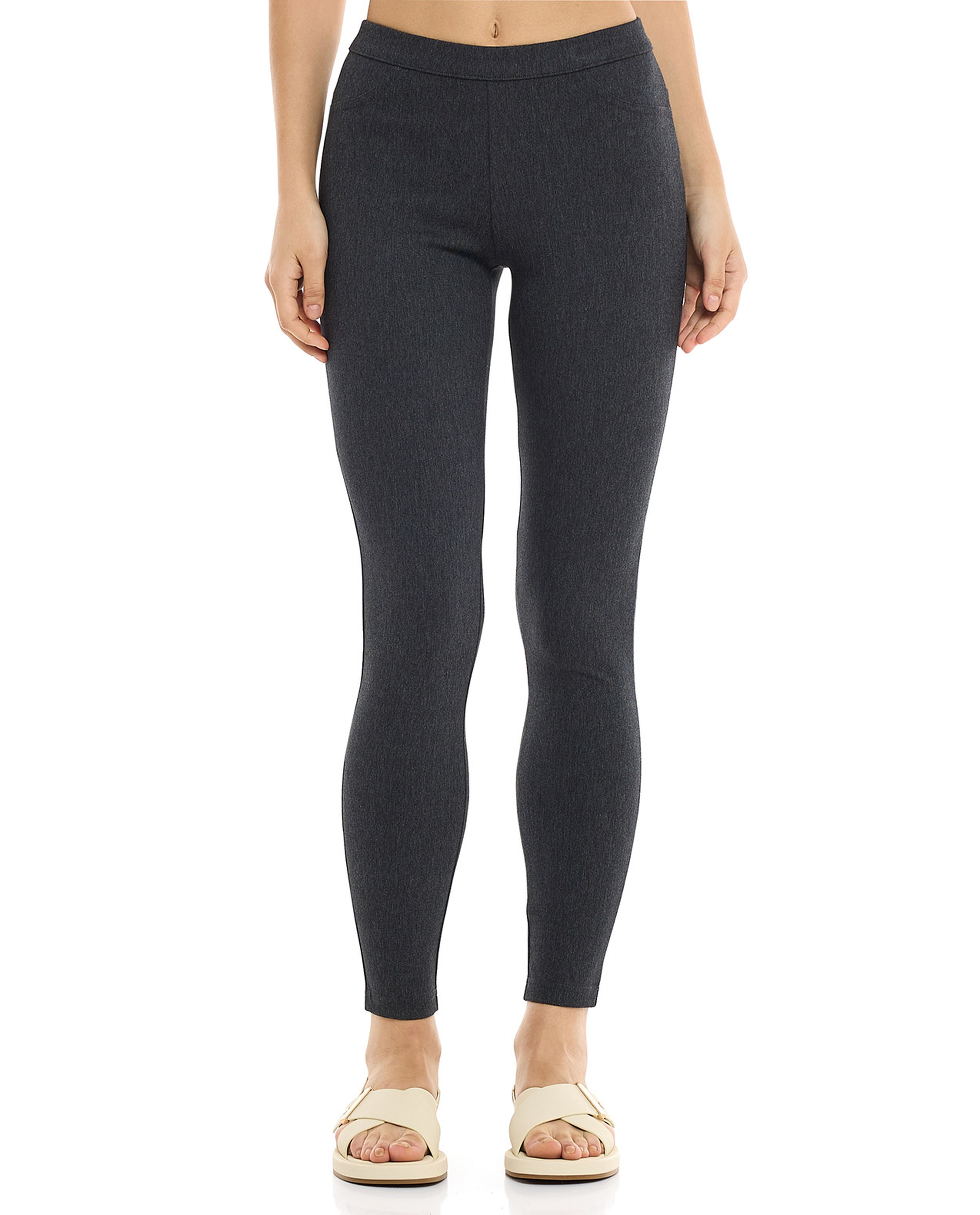 Solid Jeggings with Elastic Waist